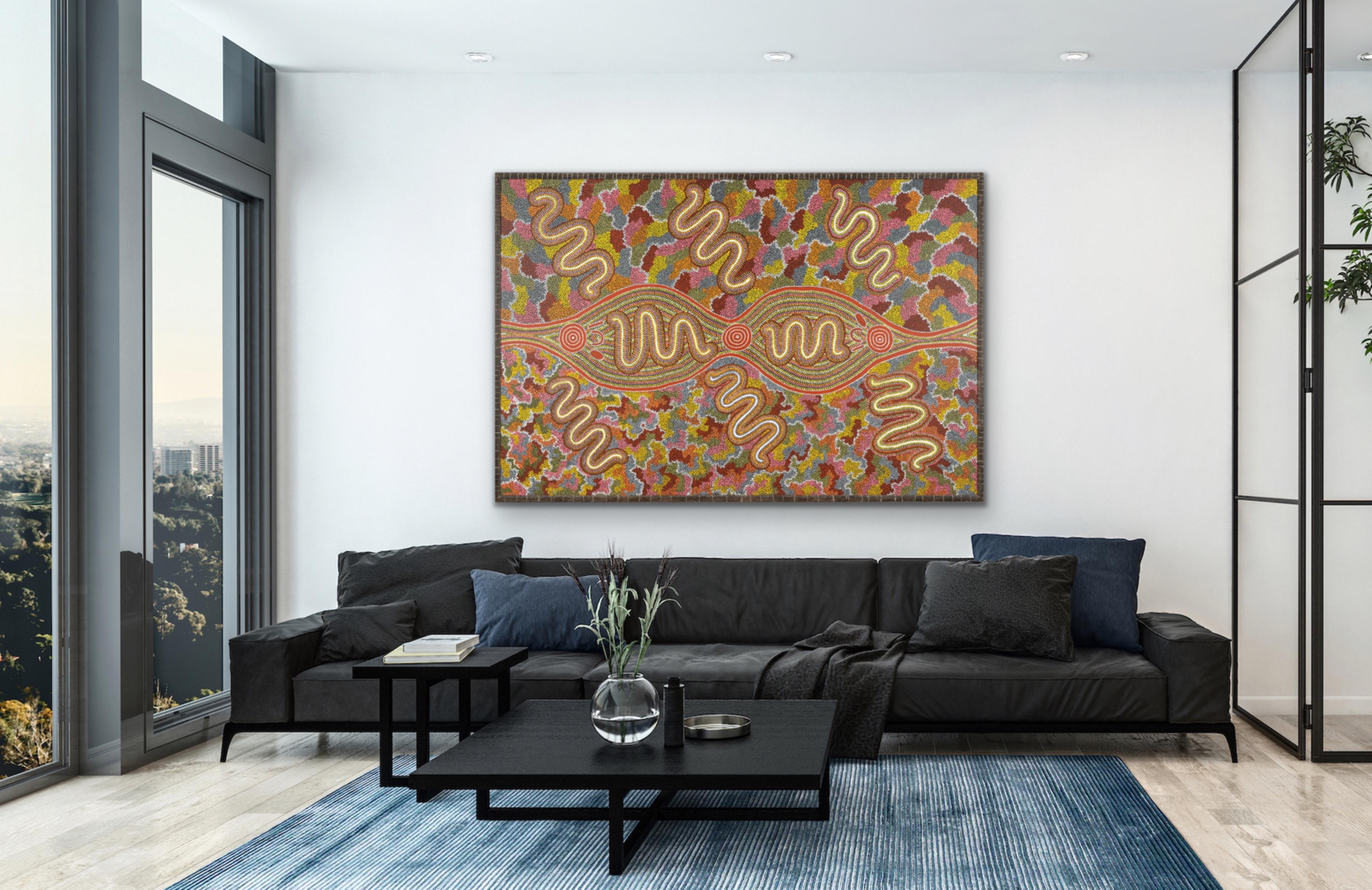 Worm Dreaming at Mt. Wedge - Aboriginal Australian Abstract Pointillist COLORFUL 5