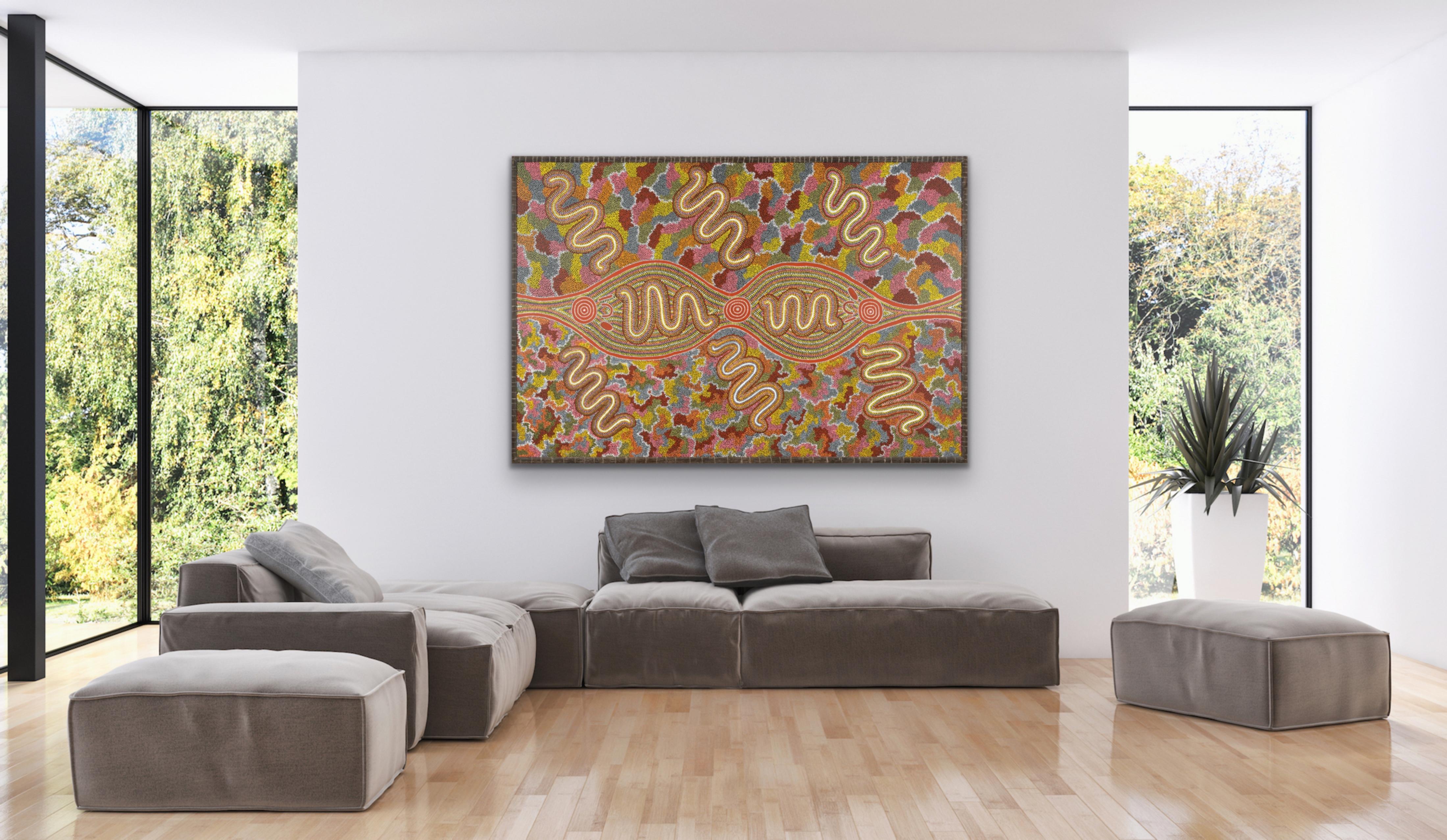 Worm Dreaming at Mt. Wedge - Aboriginal Australian Abstract Pointillist COLORFUL 2