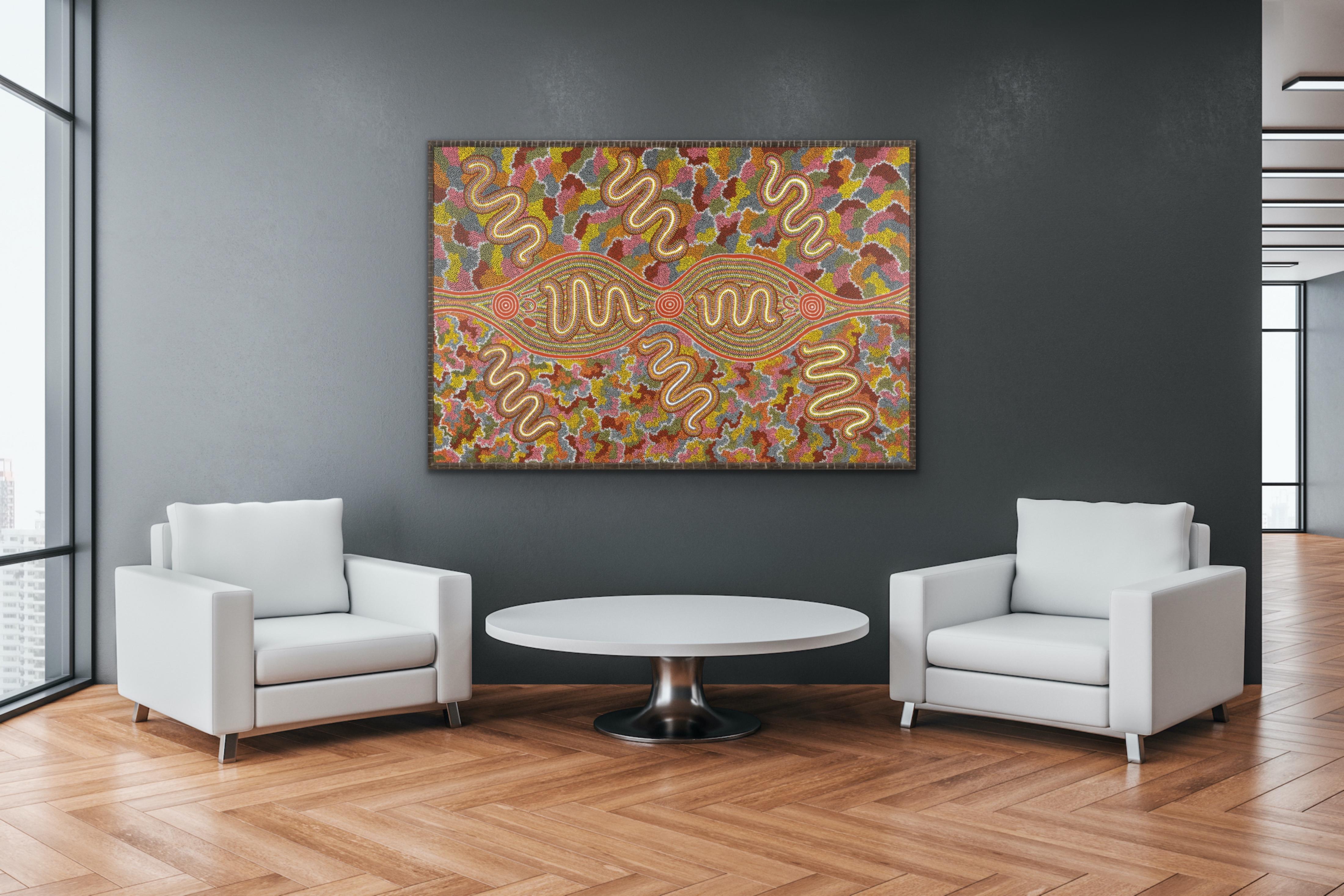 Worm Dreaming at Mt. Wedge - Aboriginal Australian Abstract Pointillist COLORFUL 4