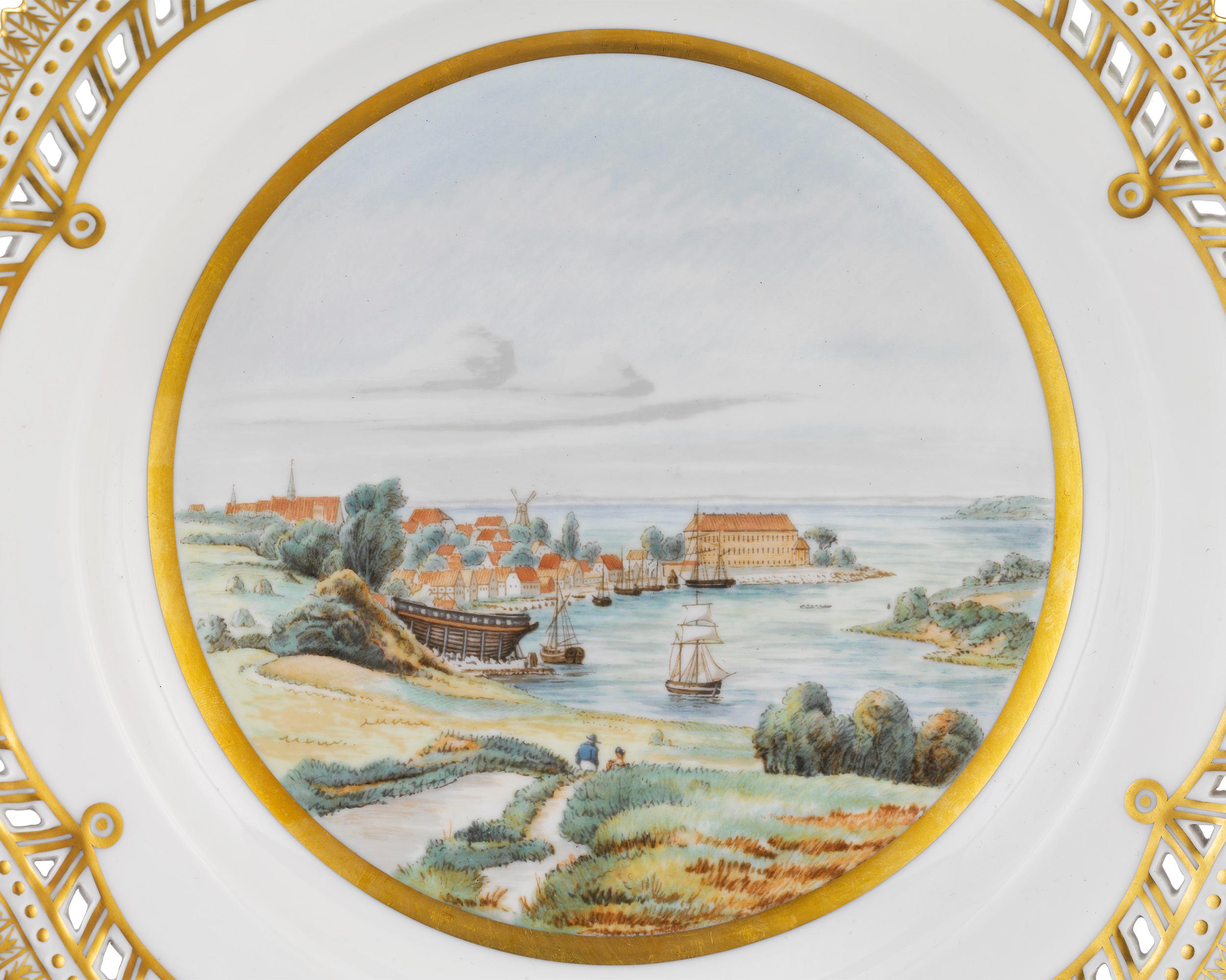 Other Sonderborg Castle Porcelain Plate by Royal Copenhagen For Sale