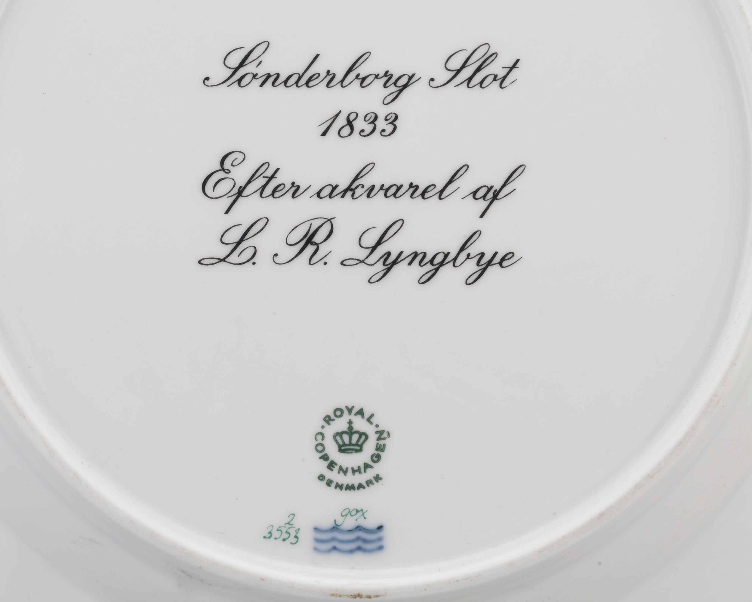 Danish Sonderborg Castle Porcelain Plate by Royal Copenhagen For Sale