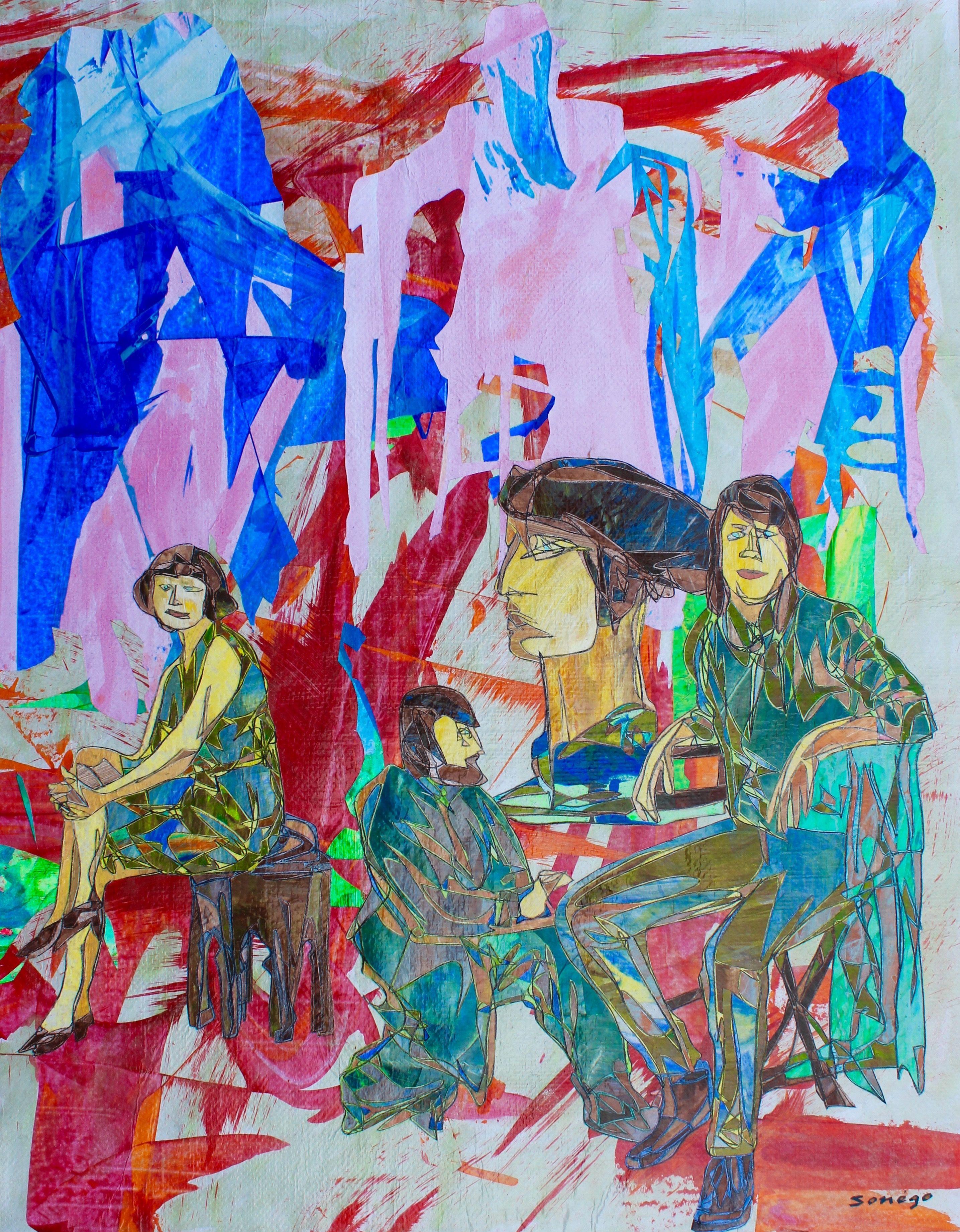 Elle¦ moi, Pittura, Acrilico su tela - Painting di Sonego Sonego