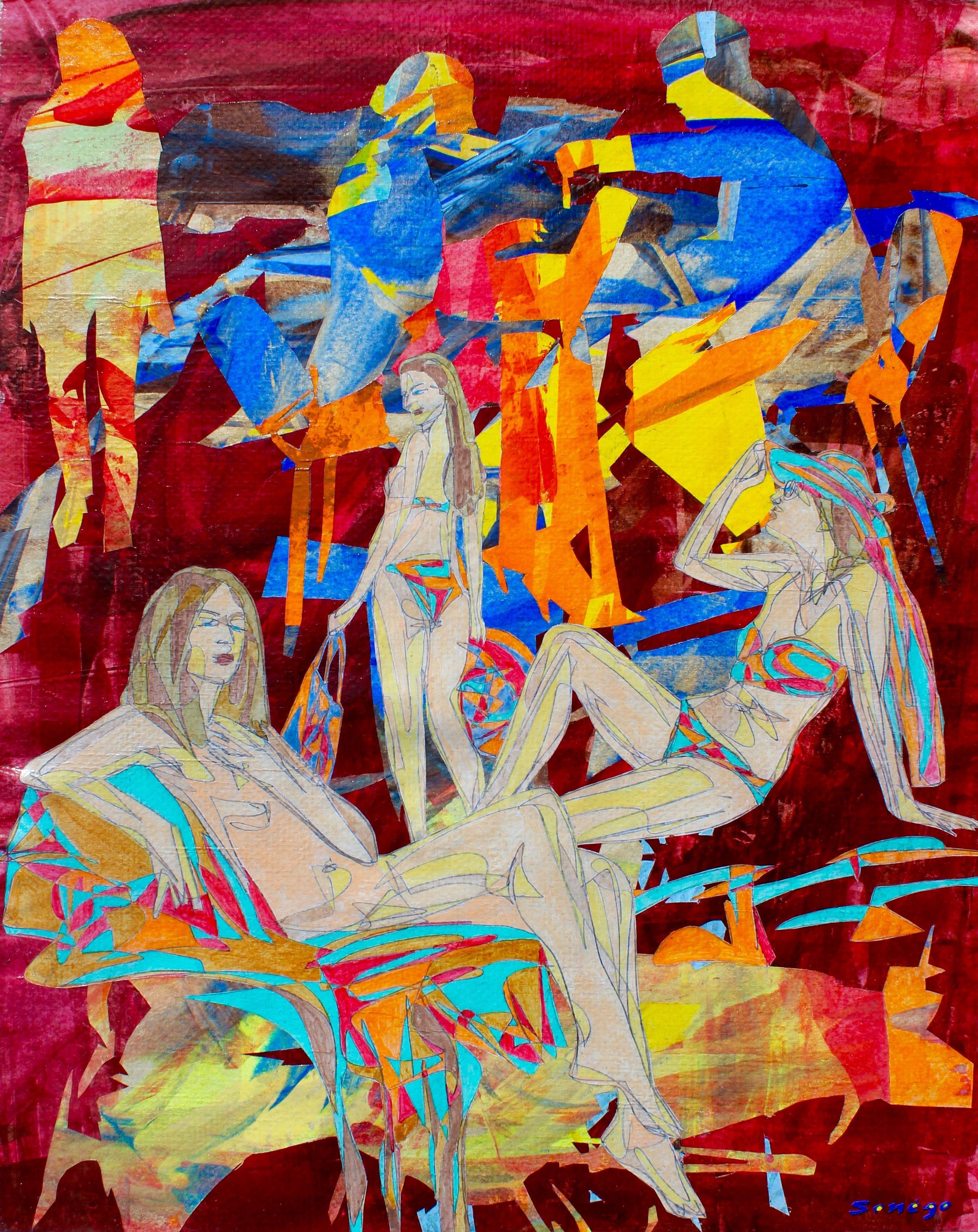 Plaisir Retrouv, Gemälde, Acryl auf Leinwand