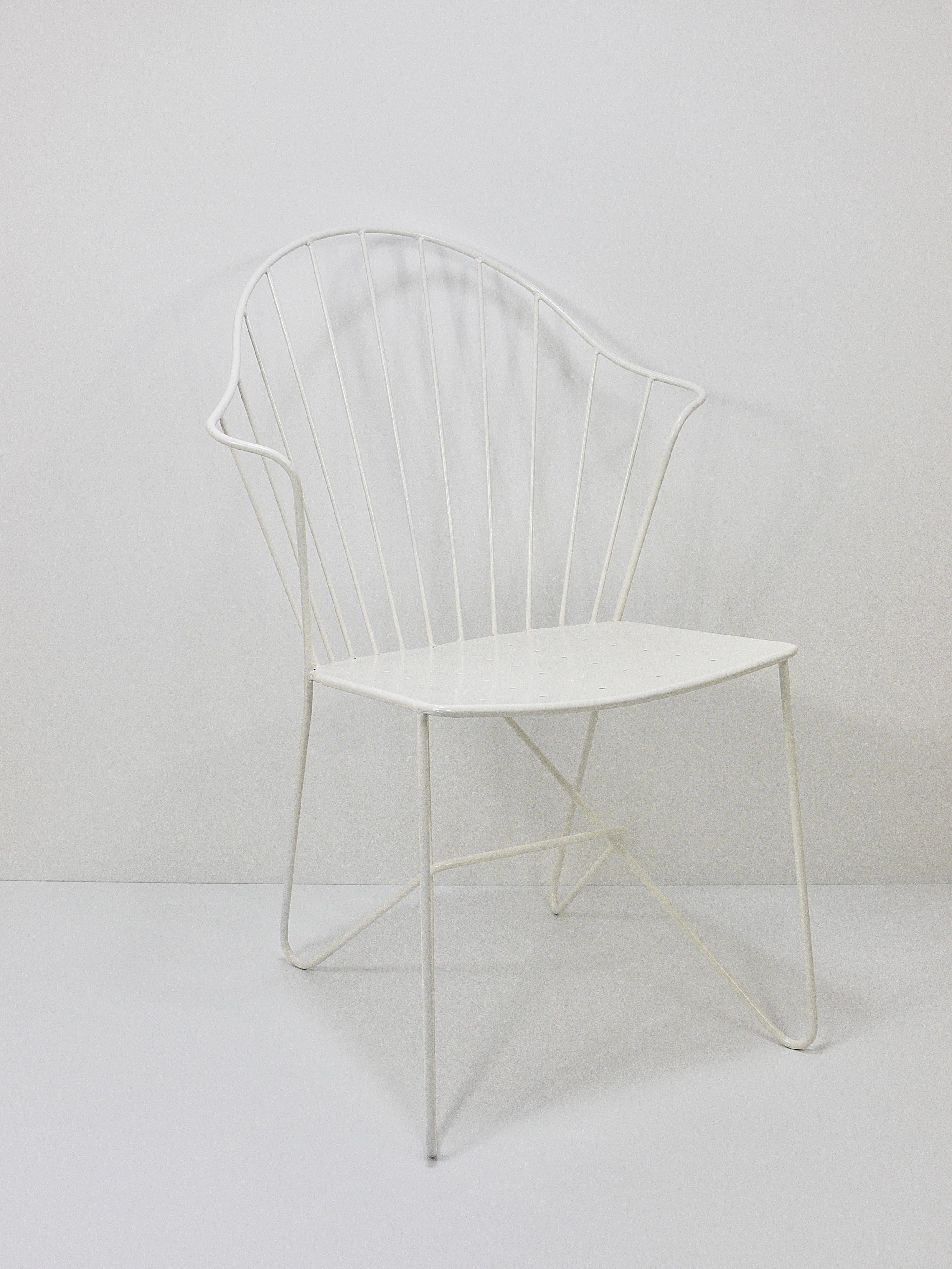 Lacquered Sonett Astoria Auersperg Midcentury Wire Chair, Karl Fostel, Austria, 1950s For Sale