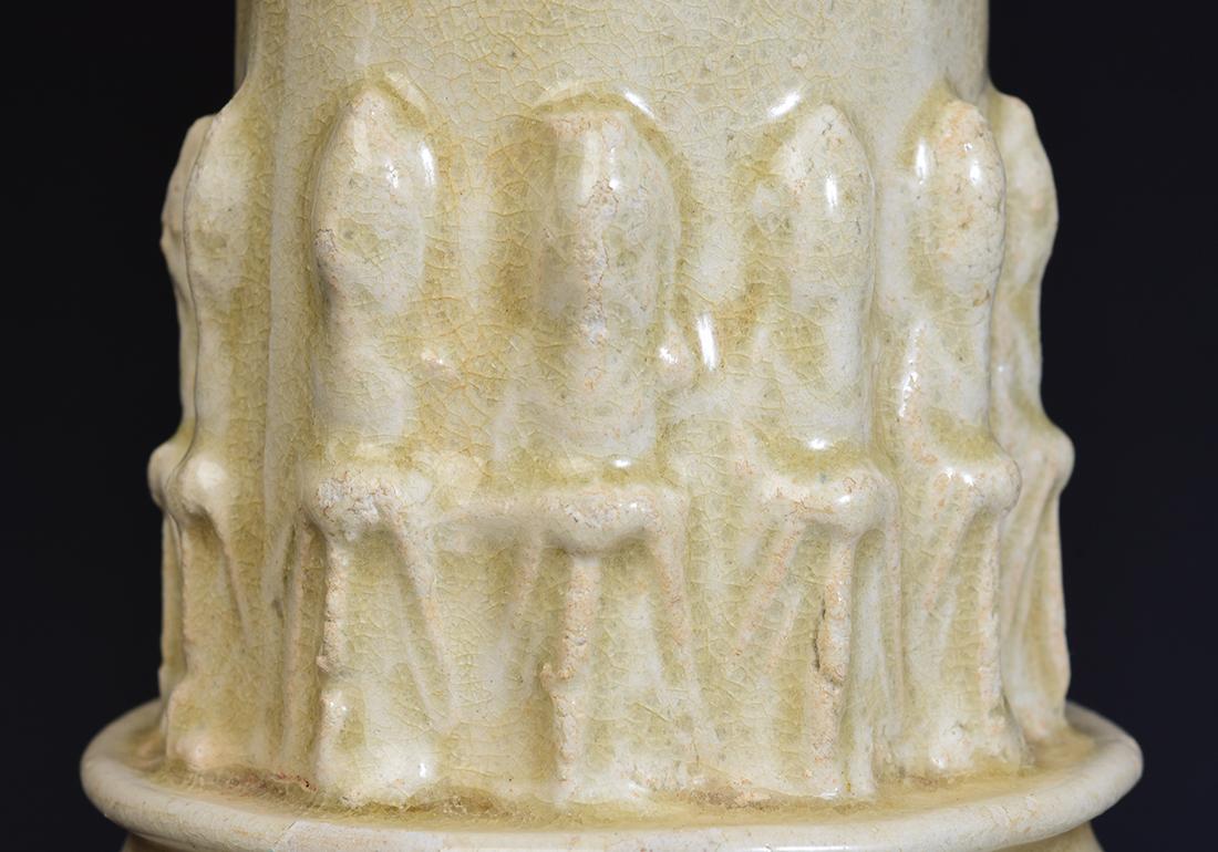 Song Dynasty, A Pair of Antique Chinese Porcelain Vases with Dragon and Gods For Sale 1