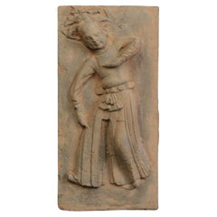 Dynastie Song, panneau de danseuse de spectacle en poterie chinoise ancienne