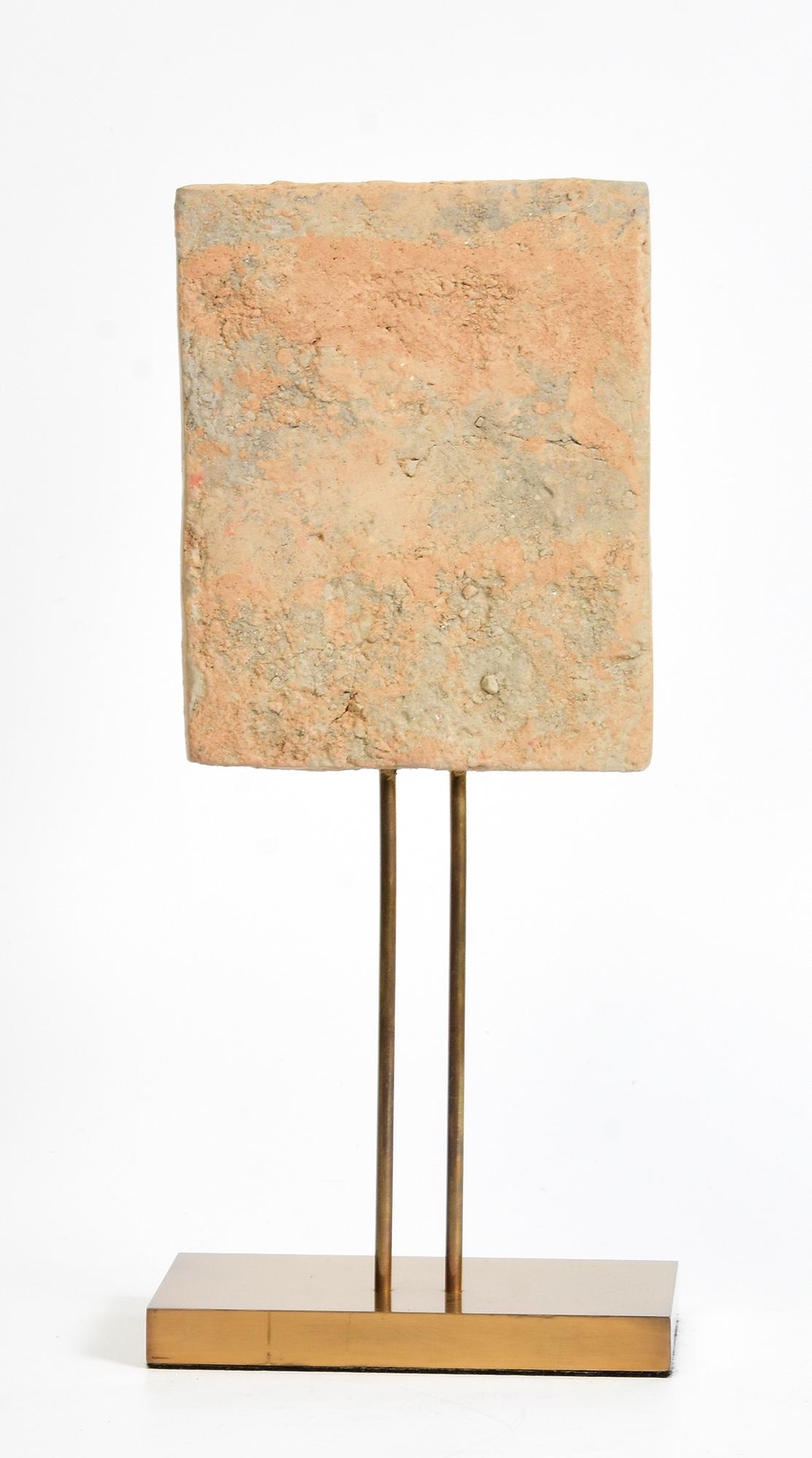 Song Dynasty, Antique Chinese Pottery Tomb Guardian Panel with Stand 4