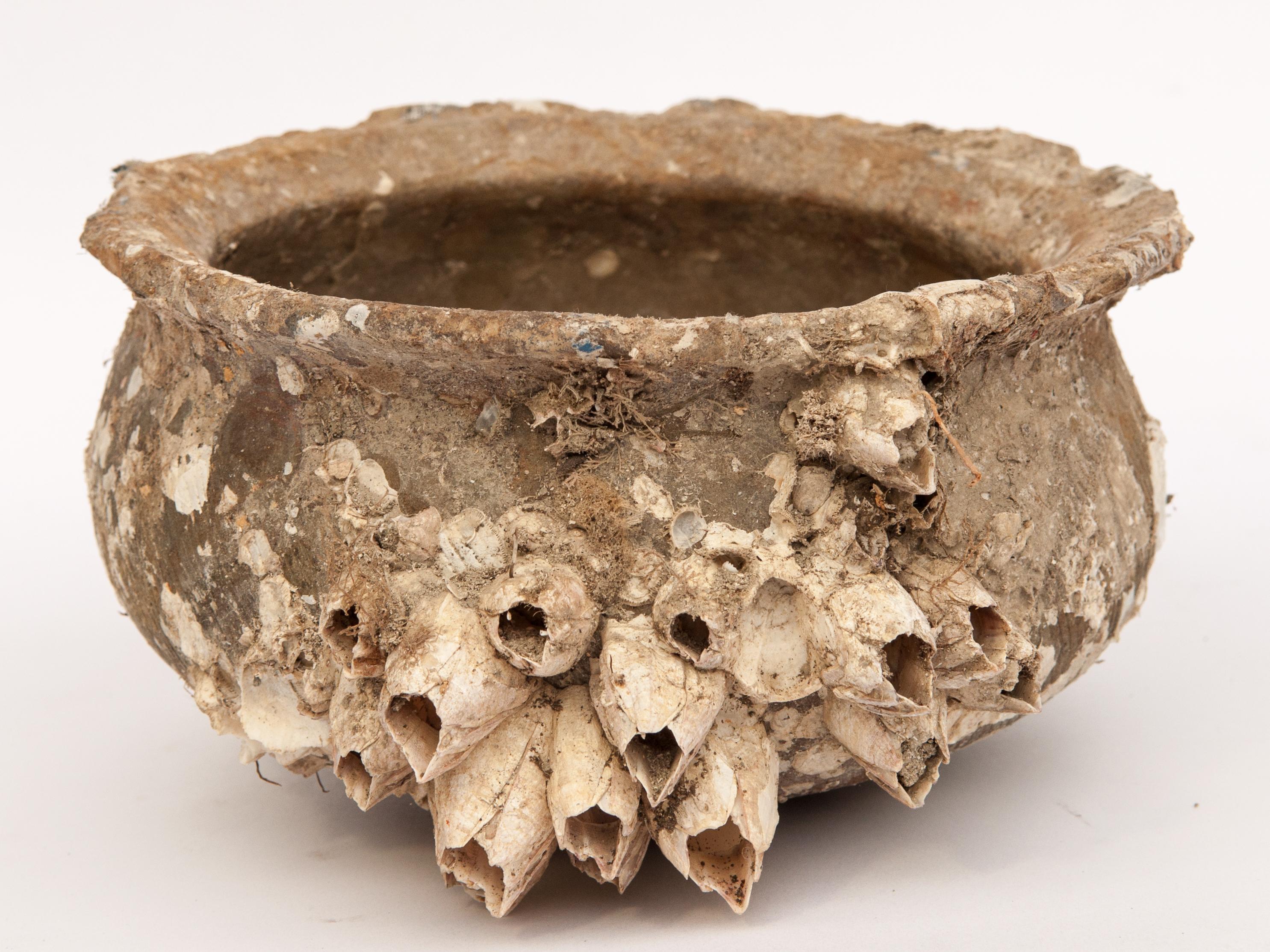 Hand-Crafted Song Dynasty Round Bottomed Bowl with Encrustations, 12th Century or Earlier
