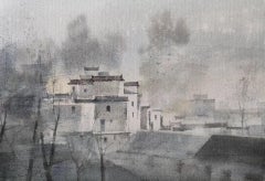 Rural Scenery Landscape Impressionism Original Watercolor Painting