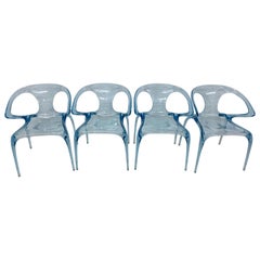 Chaises de salle à manger "Ava Bridge" en bleu de Song Wen Zhong pour Roche Bobois