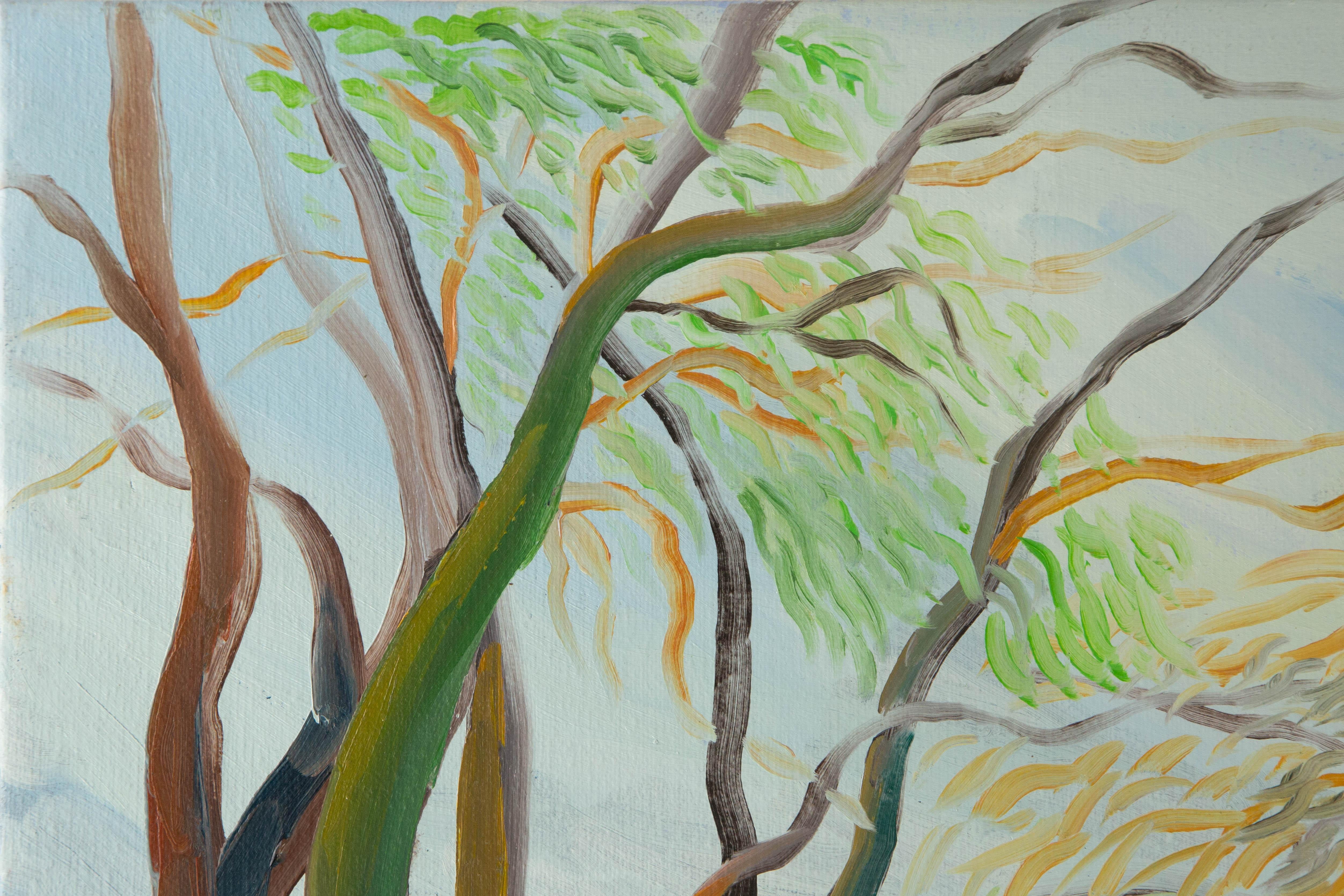 Songjun Hu Landschaft Original Öl auf Leinwand 