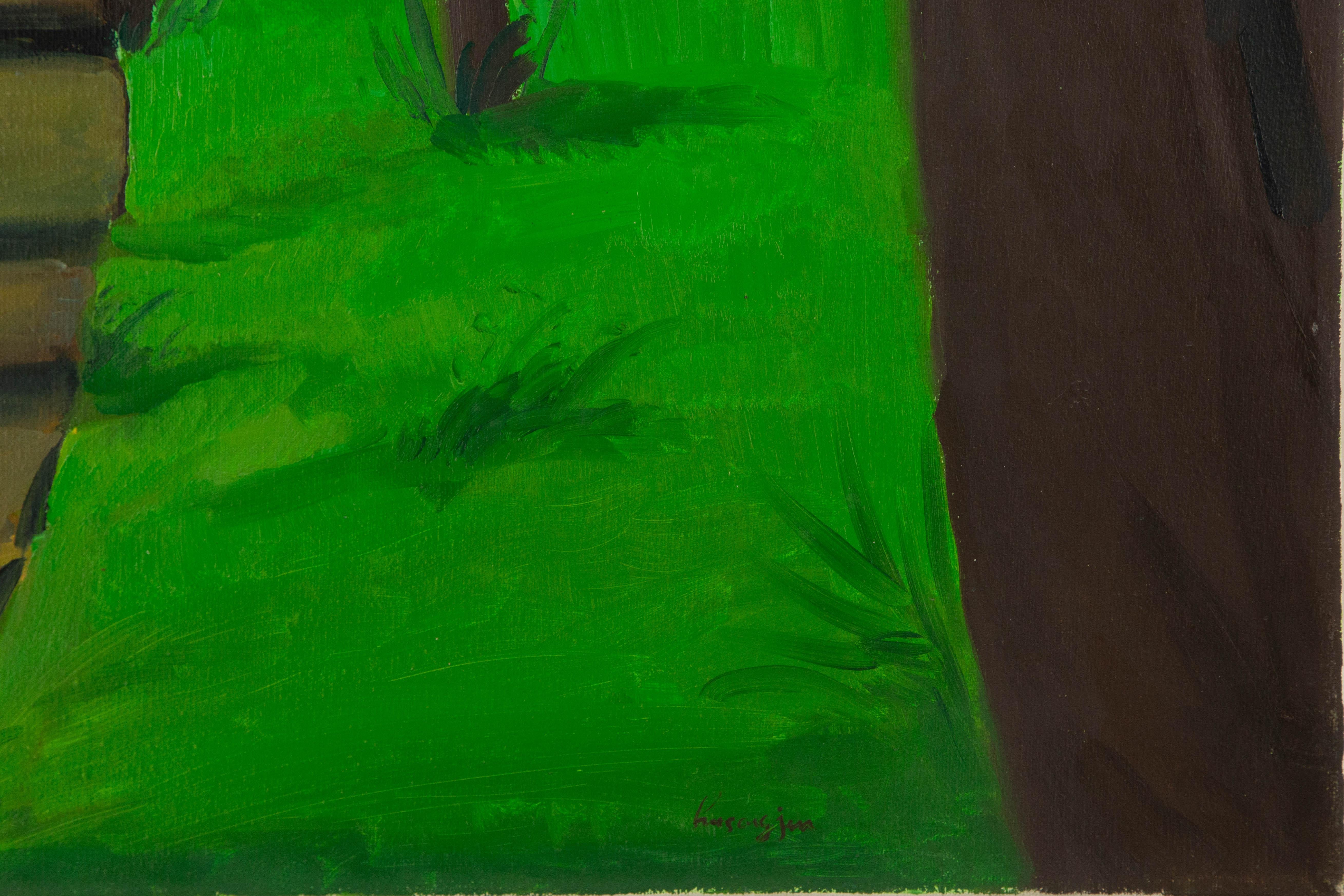 Songjun Hu Landschaft Original Öl auf Leinwand 