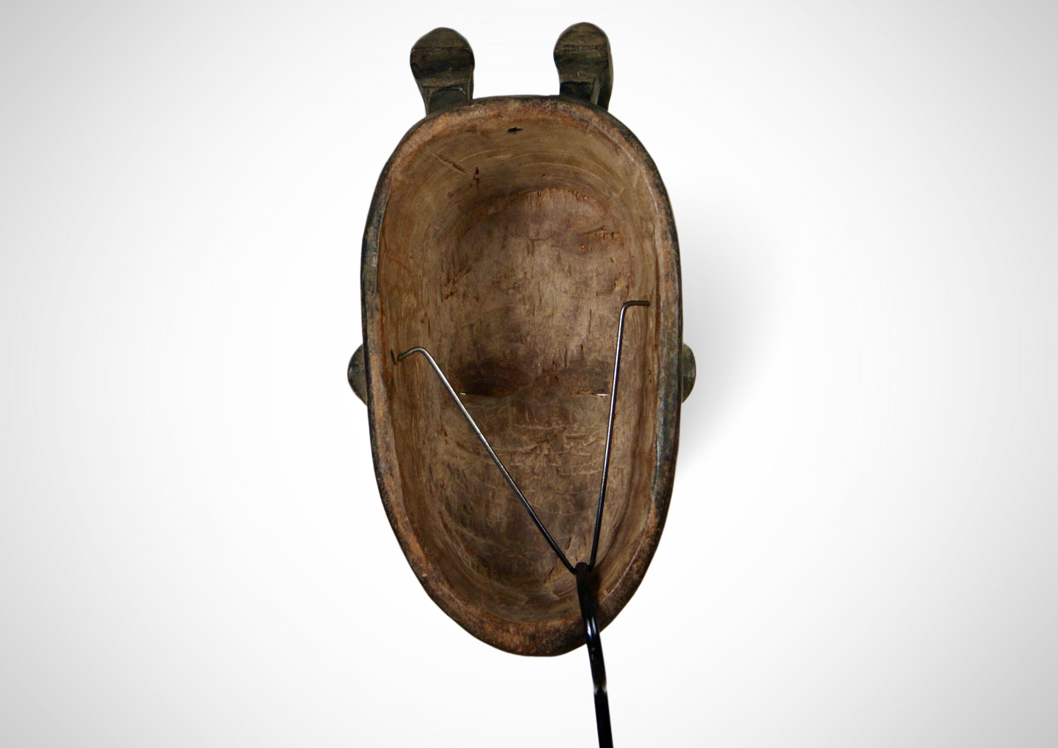 Songye Basangwe Mask DRC Wall Hanging Mask Circa 1950s For Sale 9
