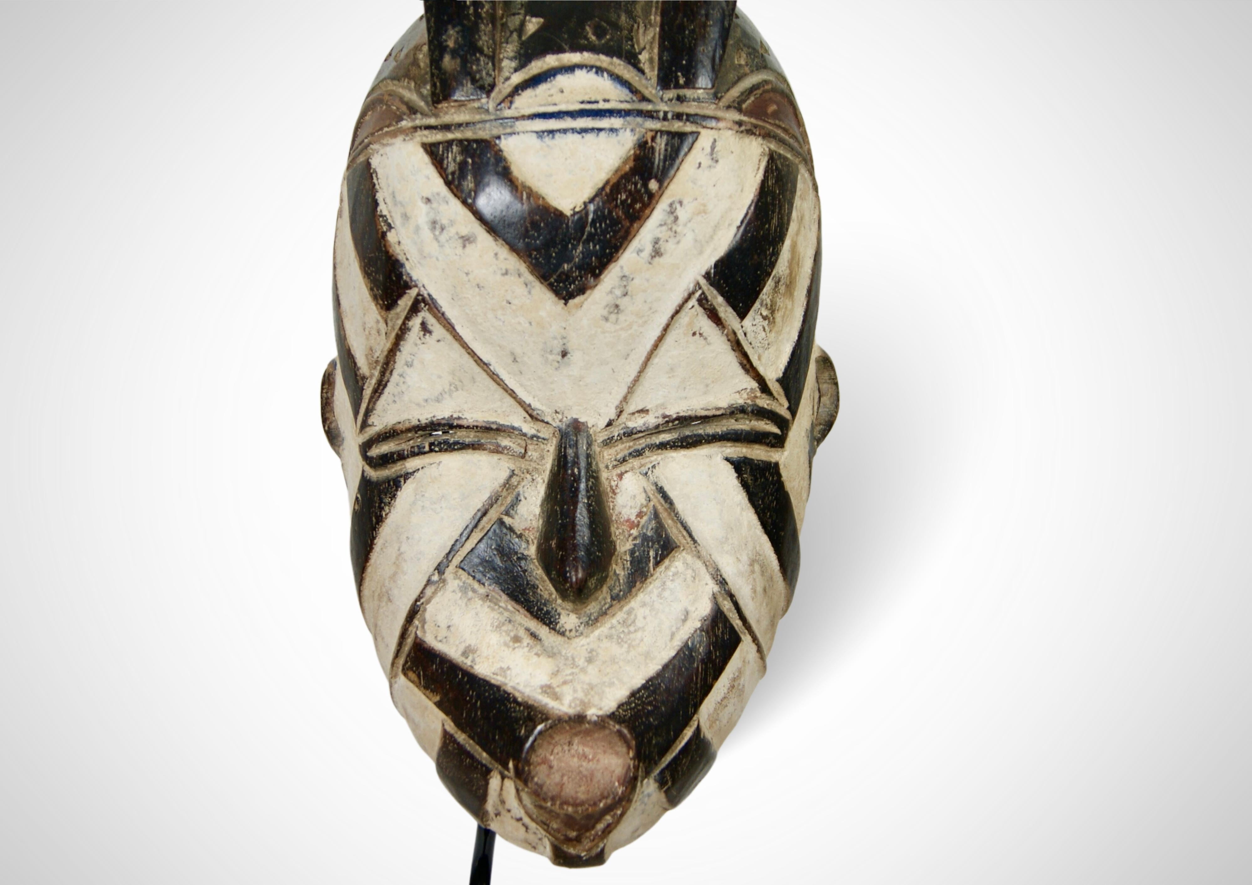 20th Century Songye Basangwe Mask DRC Wall Hanging Mask Circa 1950s For Sale