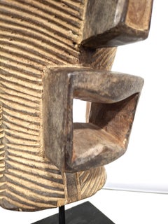 Songye Kifwebe Mask – Hand-Carved – DR Congo – Tribal African Art