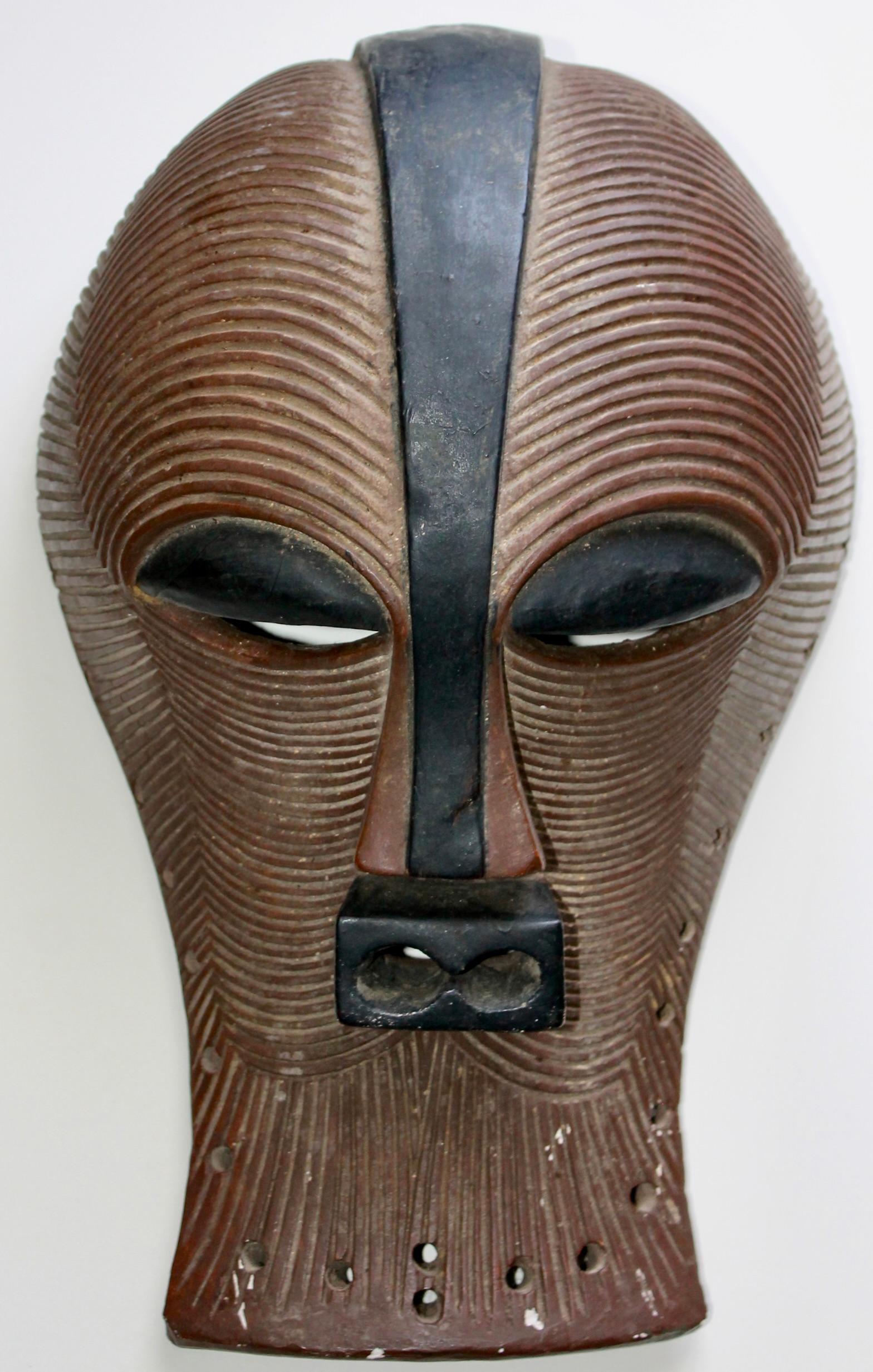 Perfectly accurate plaster cast reproduction of perhaps the most recognizable Songye  Kifwebe mask. A Pennsylvania University Museum cast of their famous mask.