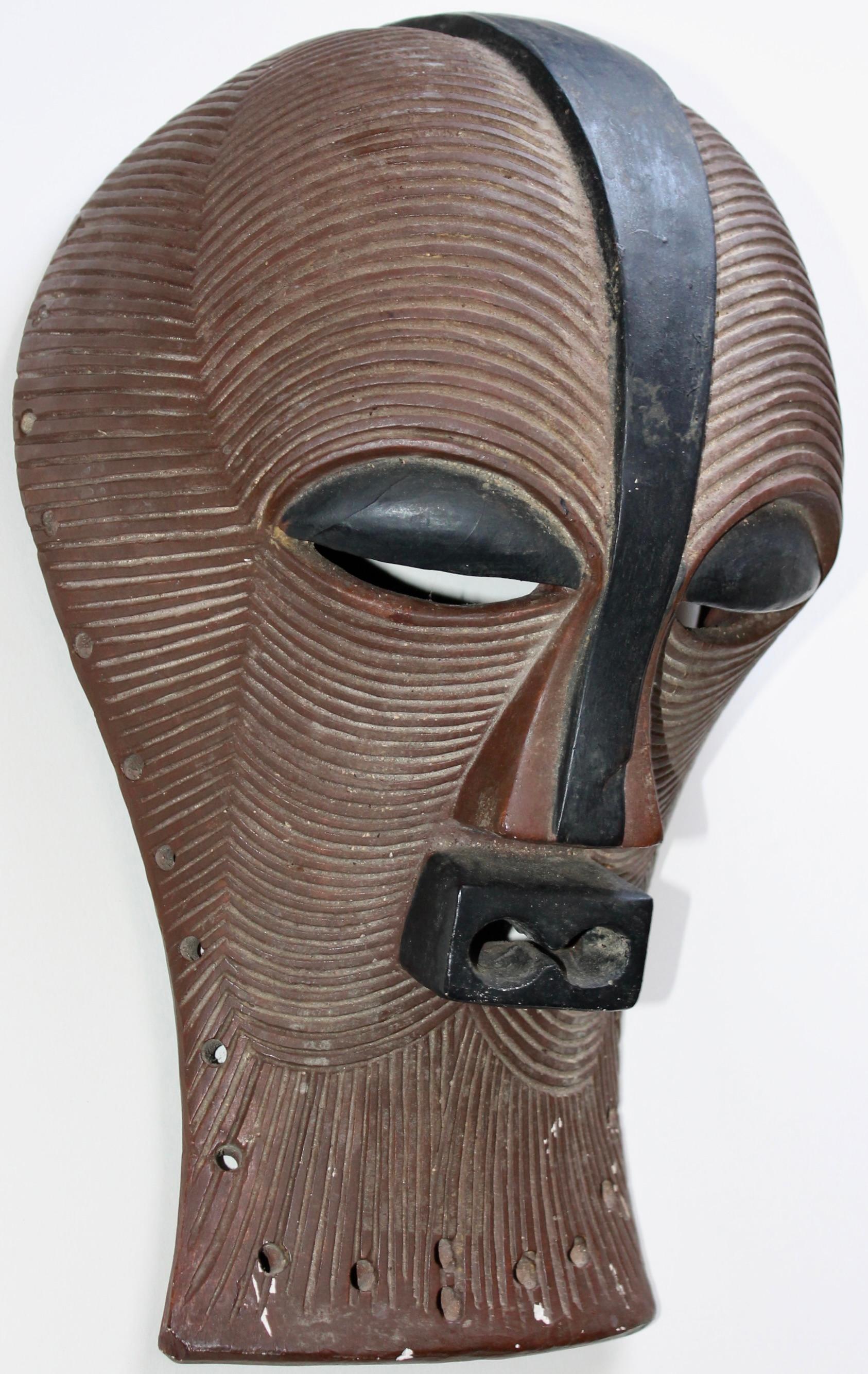 Tribal Songye Kifwebe Mask University Museum Plaster Cast For Sale