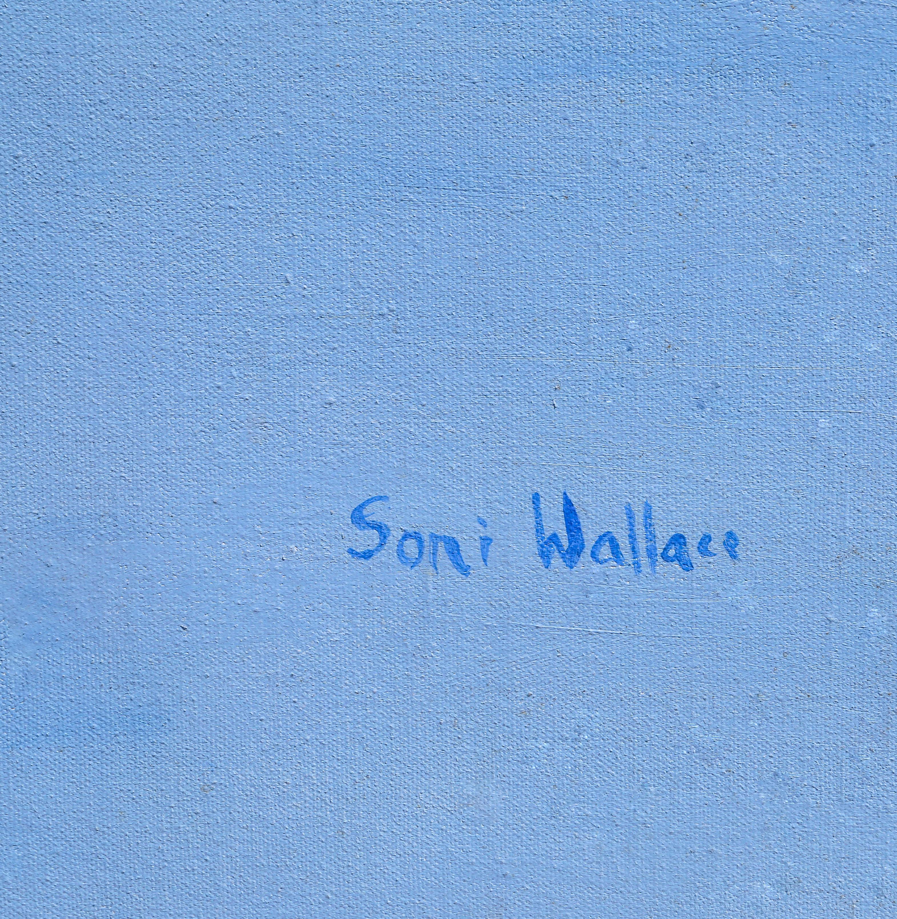 Serenity in Blau (Abstrakter Expressionismus), Painting, von Soni Wallace