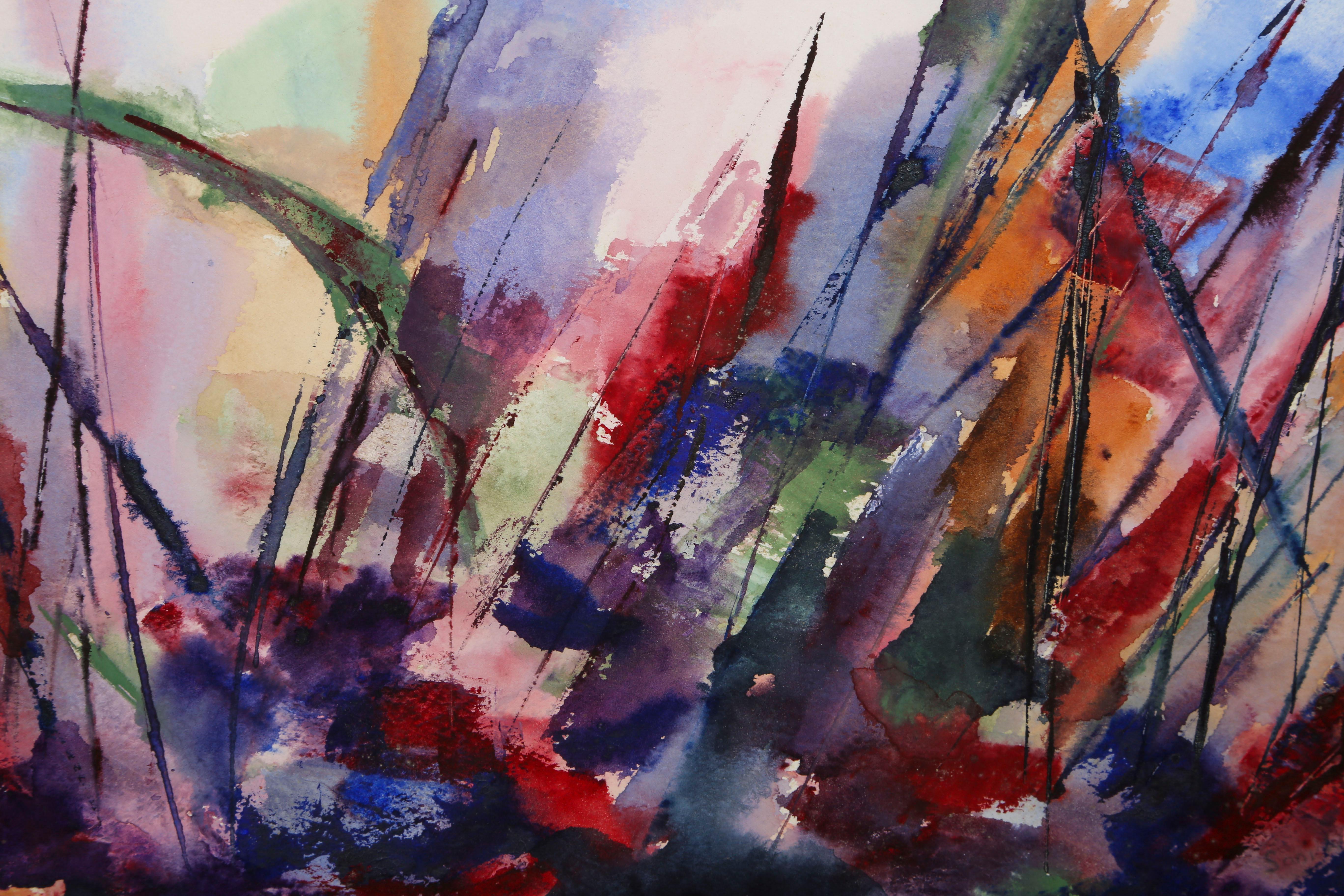 Artist: Soni Wallace
Title: Untitled - Abstract 
Year: circa 1962
Medium: Watercolor 
Size: 9.5 in. x 14 in. (24.13 cm x 35.56 cm)