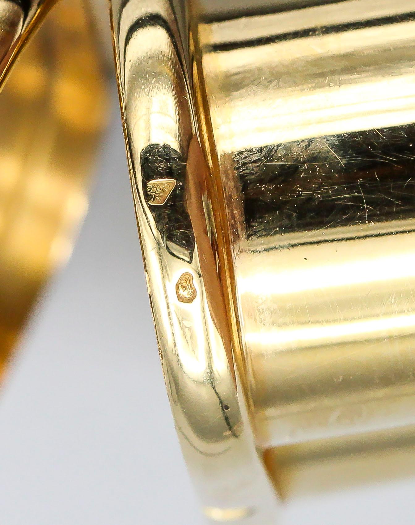 Zigarrenkistenschachtel aus 18 Karat Gelbgold mit Rubin von Sonia A. im Angebot 2