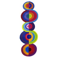 Sonia and Sonya Multi-Color Circles Contemporary Runner Skinny Size