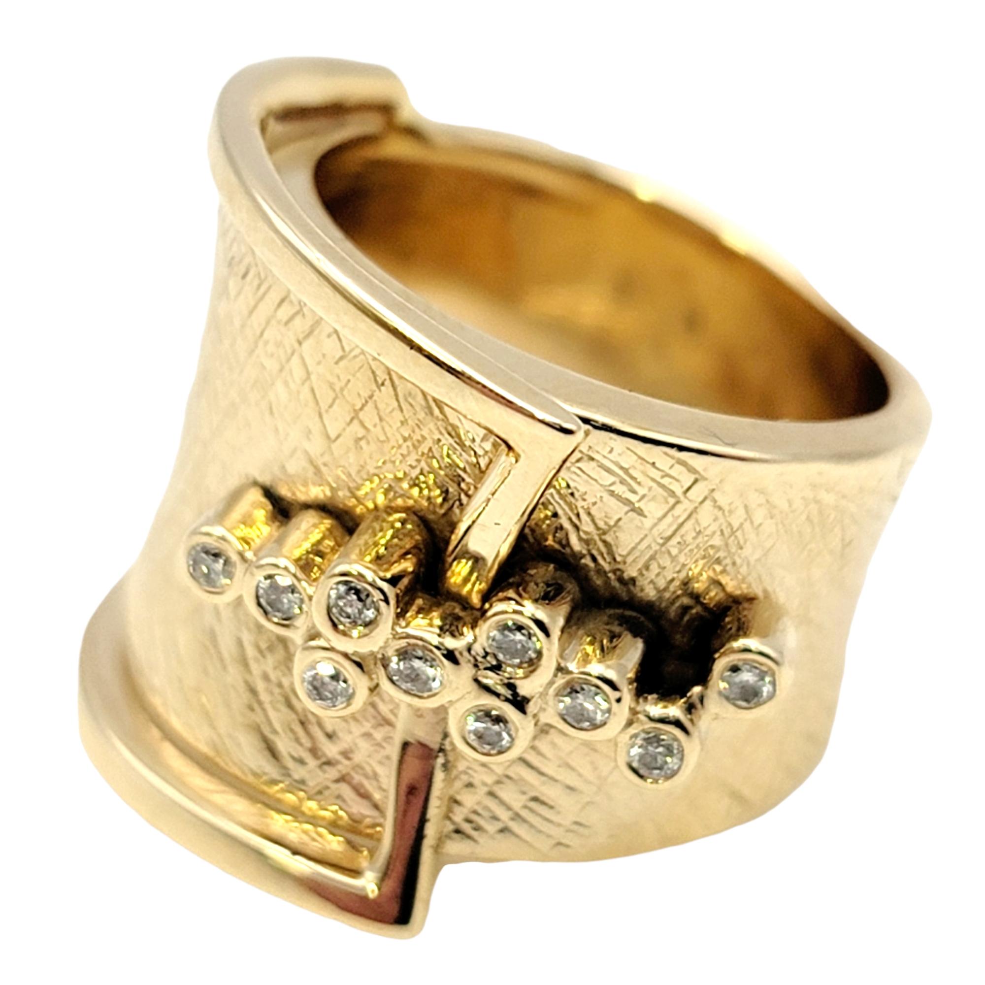 wide gold band ring womens