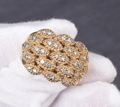 Sonia B 14K Diamond Cluster Ring • 15.04g Solid Gold • Size 8