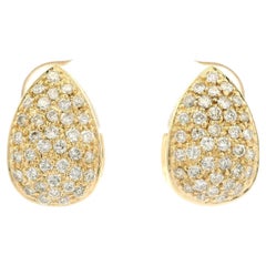 Sonia B. Orecchini a goccia in oro giallo 14k con pave di diamanti da 0,75 ct.