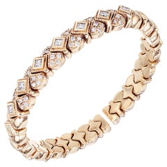 Sonia B. Bracelet jonc extensible Galerie de Bijoux en or et diamants de 1,54 carat