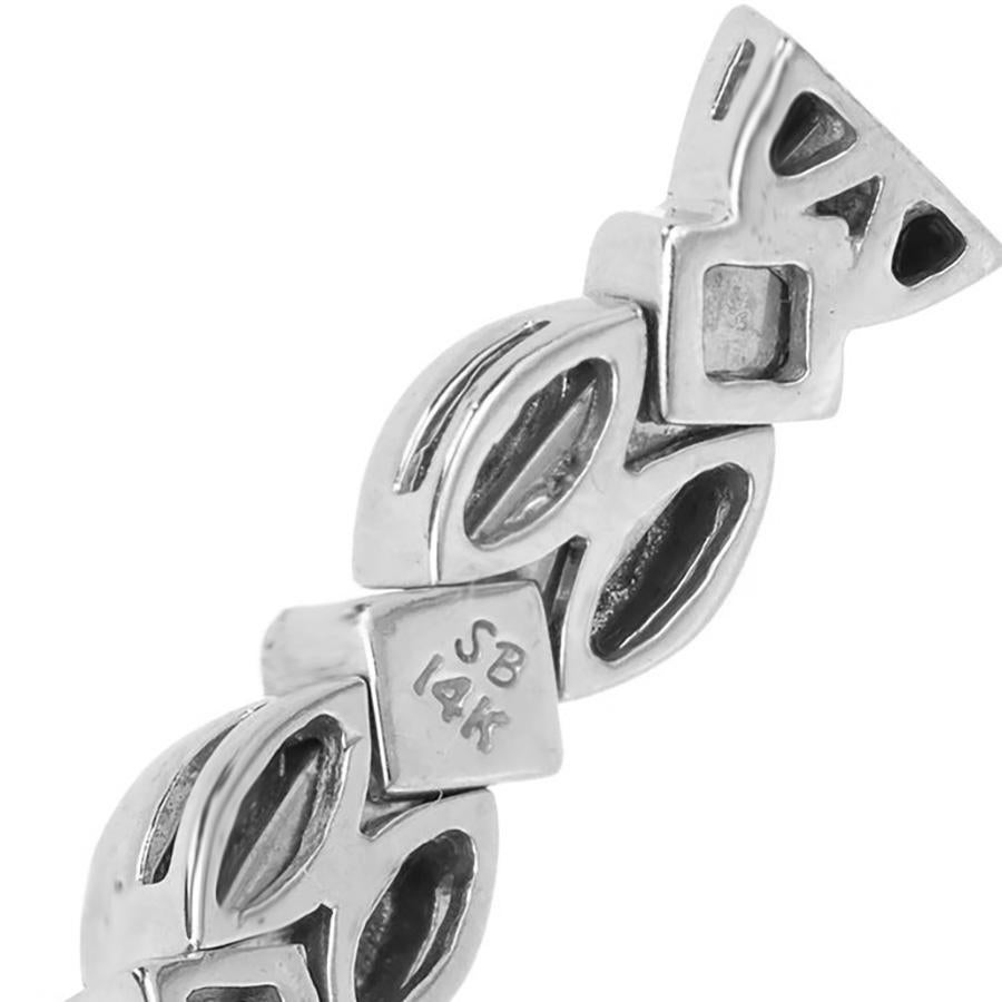 Bracelet jonc Sonia B en or avec diamants ronds de 1,75 carat en vente 2