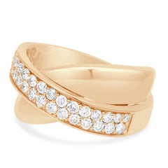 Sonia B. – Runder Diamant-Crossover-Ring aus 18-karätigem Roségold