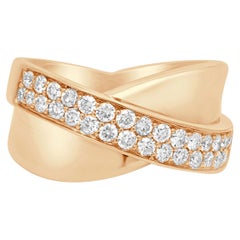 Sonia B. – Runder Diamant-Crossover-Ring aus 18-karätigem Roségold