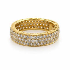 Sonia B 18k Three Row Diamond Eternity Band