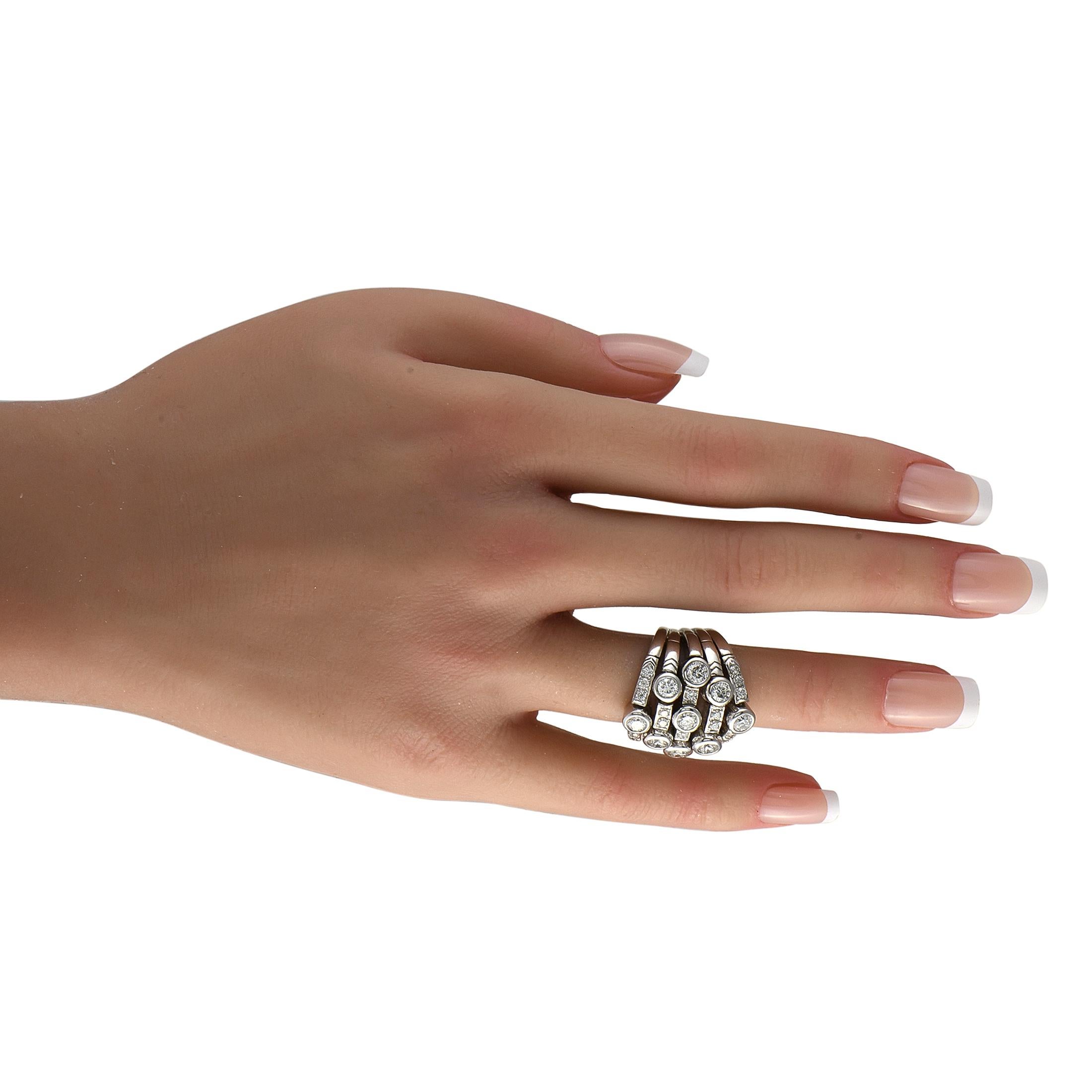 Sonia B. 18K Weißgold 2,31ct Diamantring (Rundschliff) im Angebot