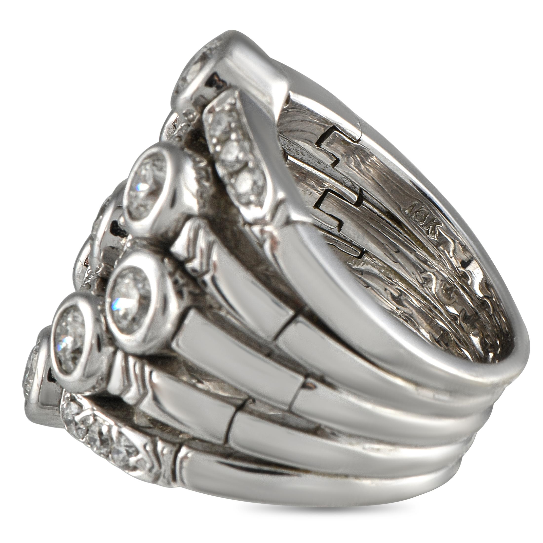 Sonia B. 18K Weißgold 2,31ct Diamantring im Zustand „Hervorragend“ im Angebot in Southampton, PA