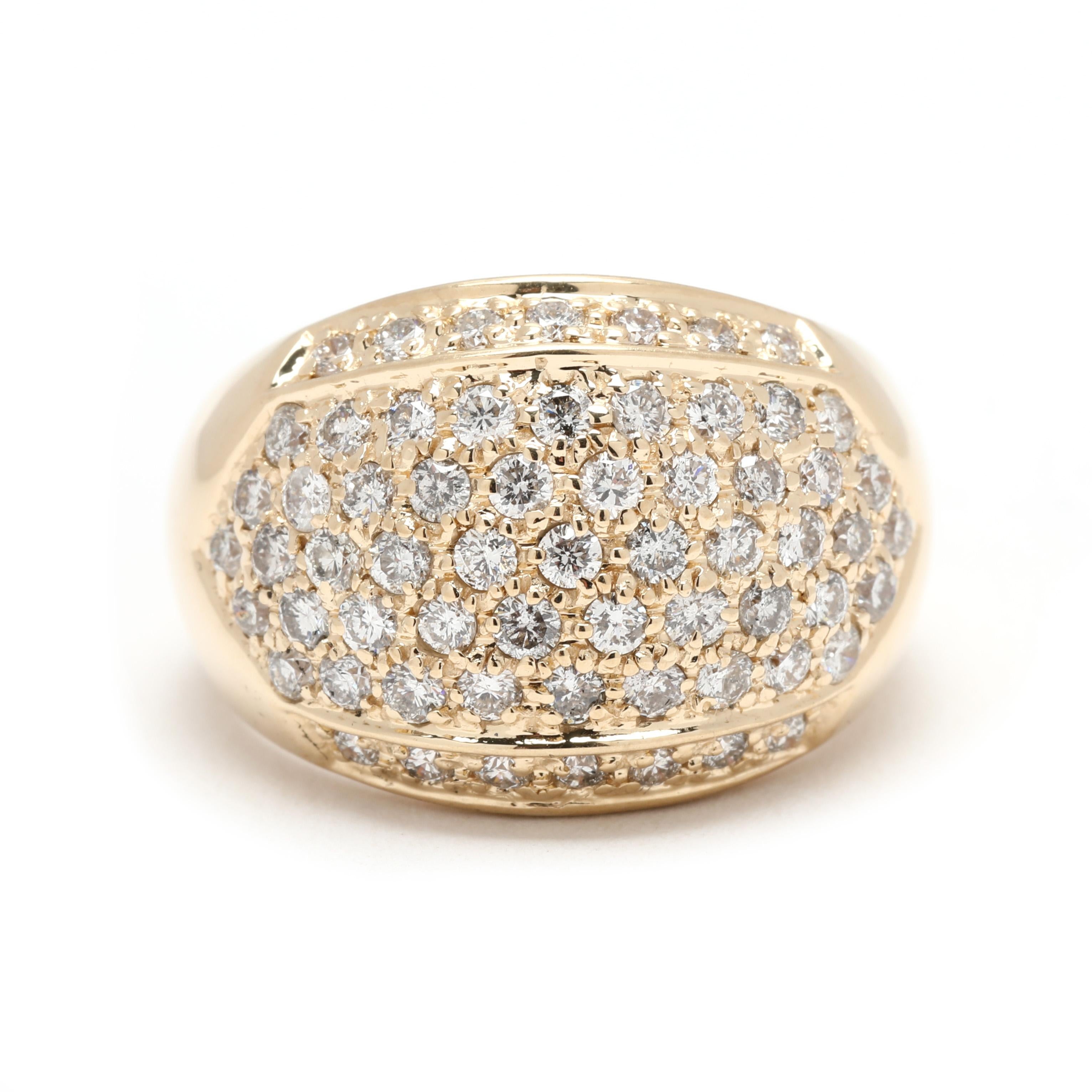Sonia B 1ctw Diamond Dome Ring, 14k Yellow Gold, Ring Size 6.75