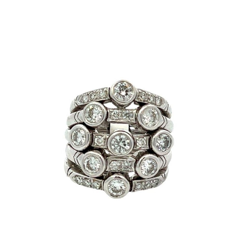 Taille ronde Sonia B. 2.25 Carat Diamond Flex Stacking Ring Estate en vente