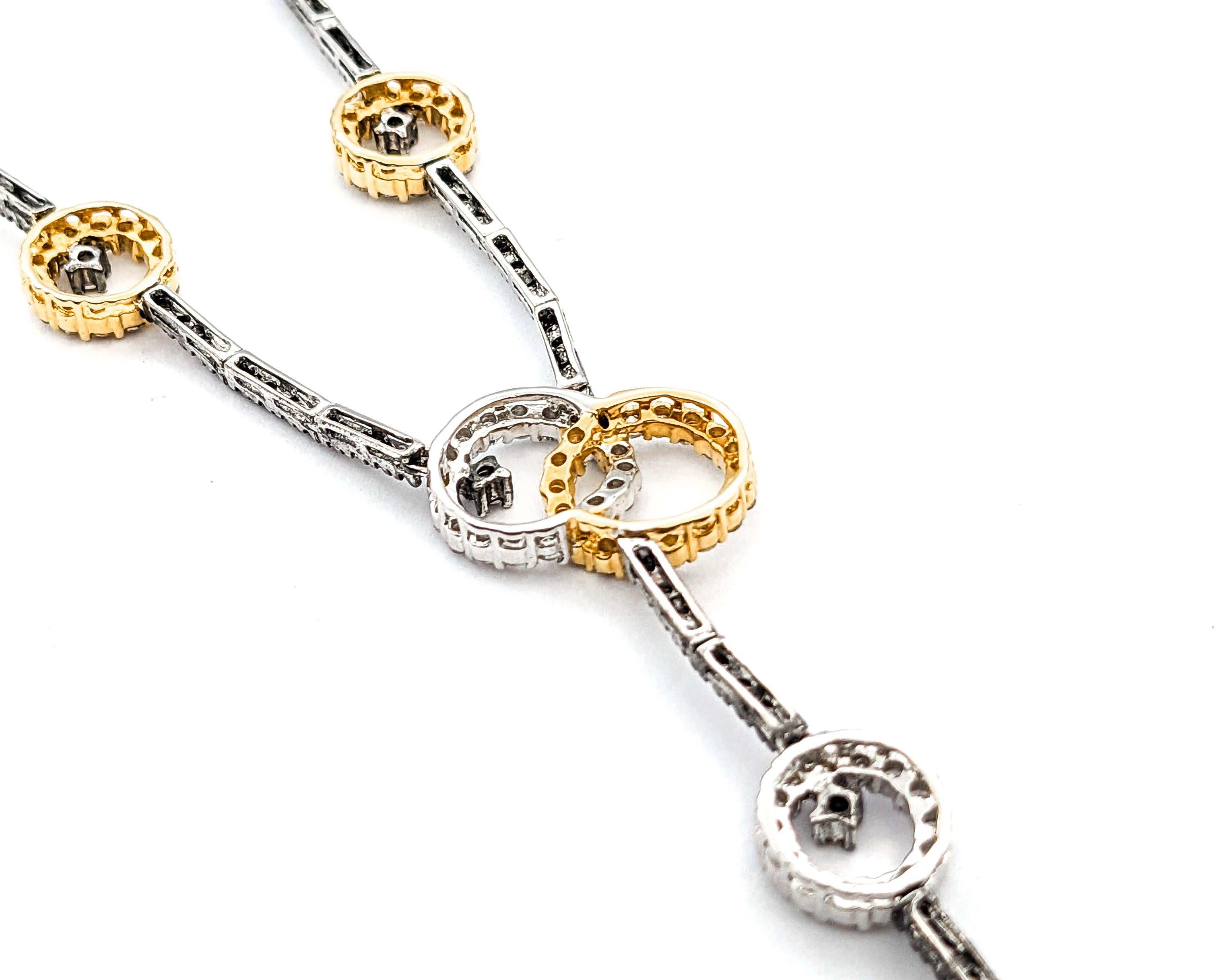 Sonia B. 2,75ctw Diamant-Halskette in 18kt Tow-Tone Gold (Zeitgenössisch)