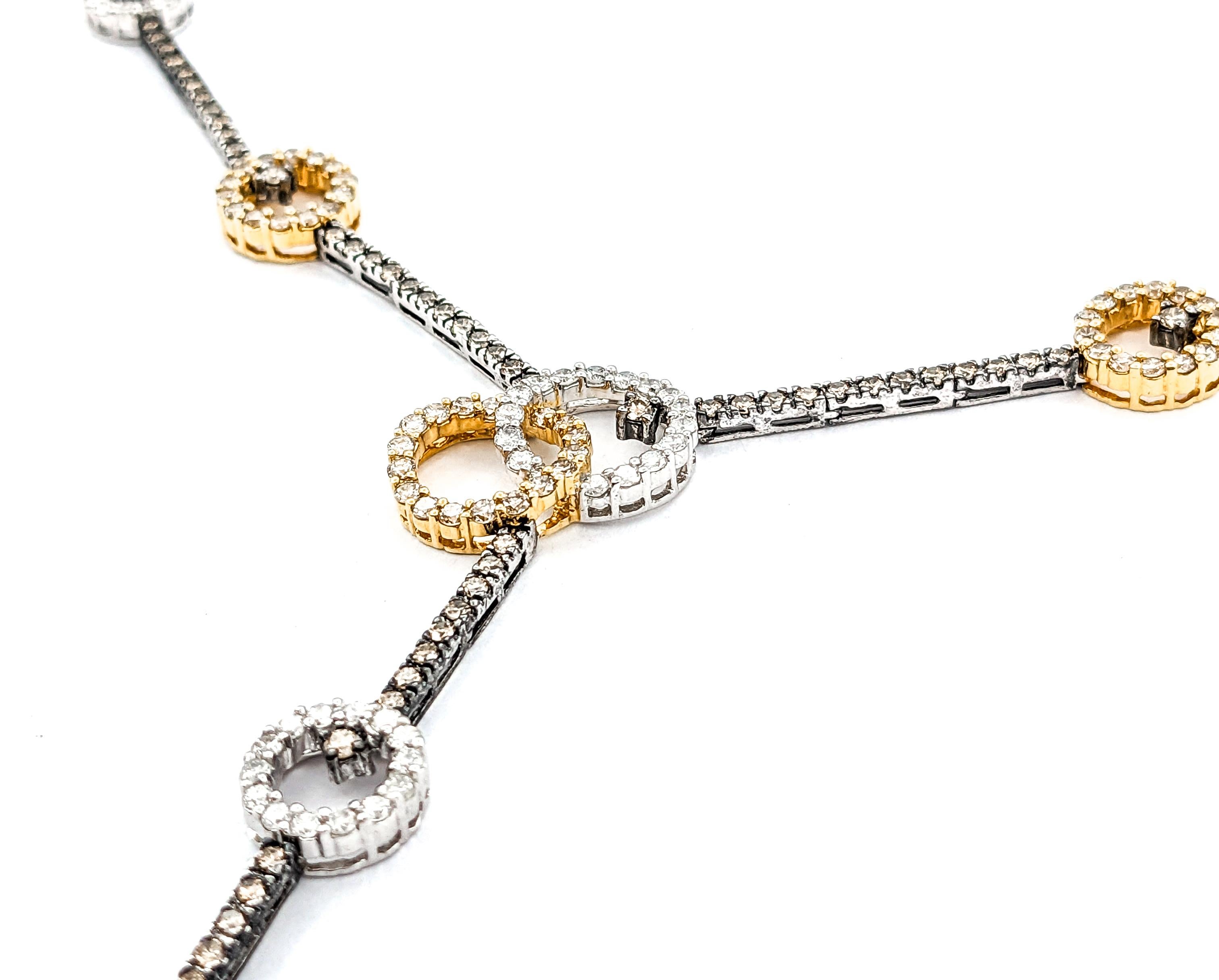 Sonia B. 2,75ctw Diamant-Halskette in 18kt Tow-Tone Gold Damen