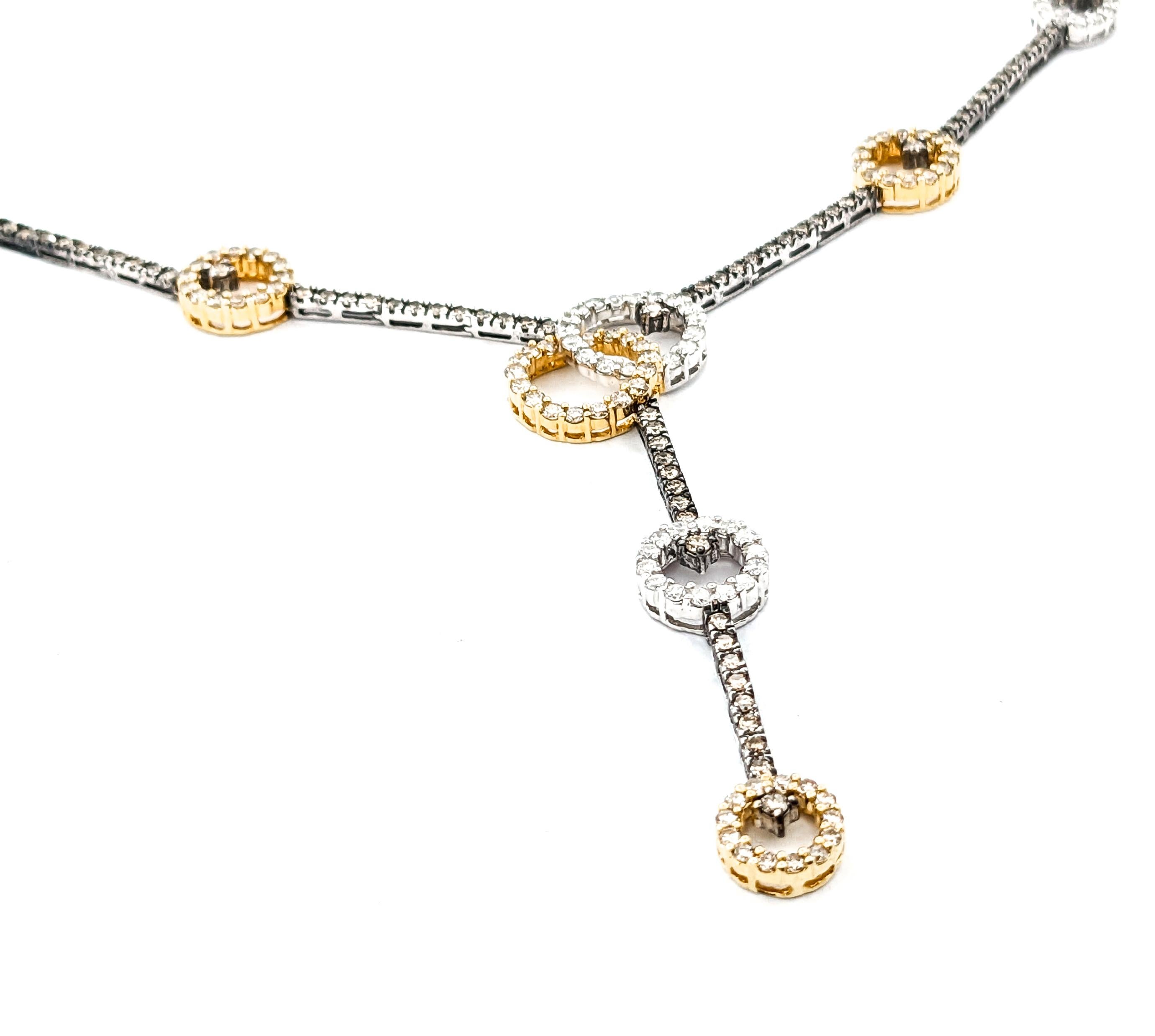 Sonia B. 2,75ctw Diamant-Halskette in 18kt Tow-Tone Gold 1