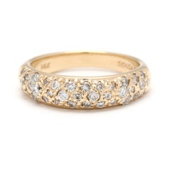 Anillo Sonia B con pavé de diamantes de 0,40 ctw, oro amarillo de 14k, talla 6