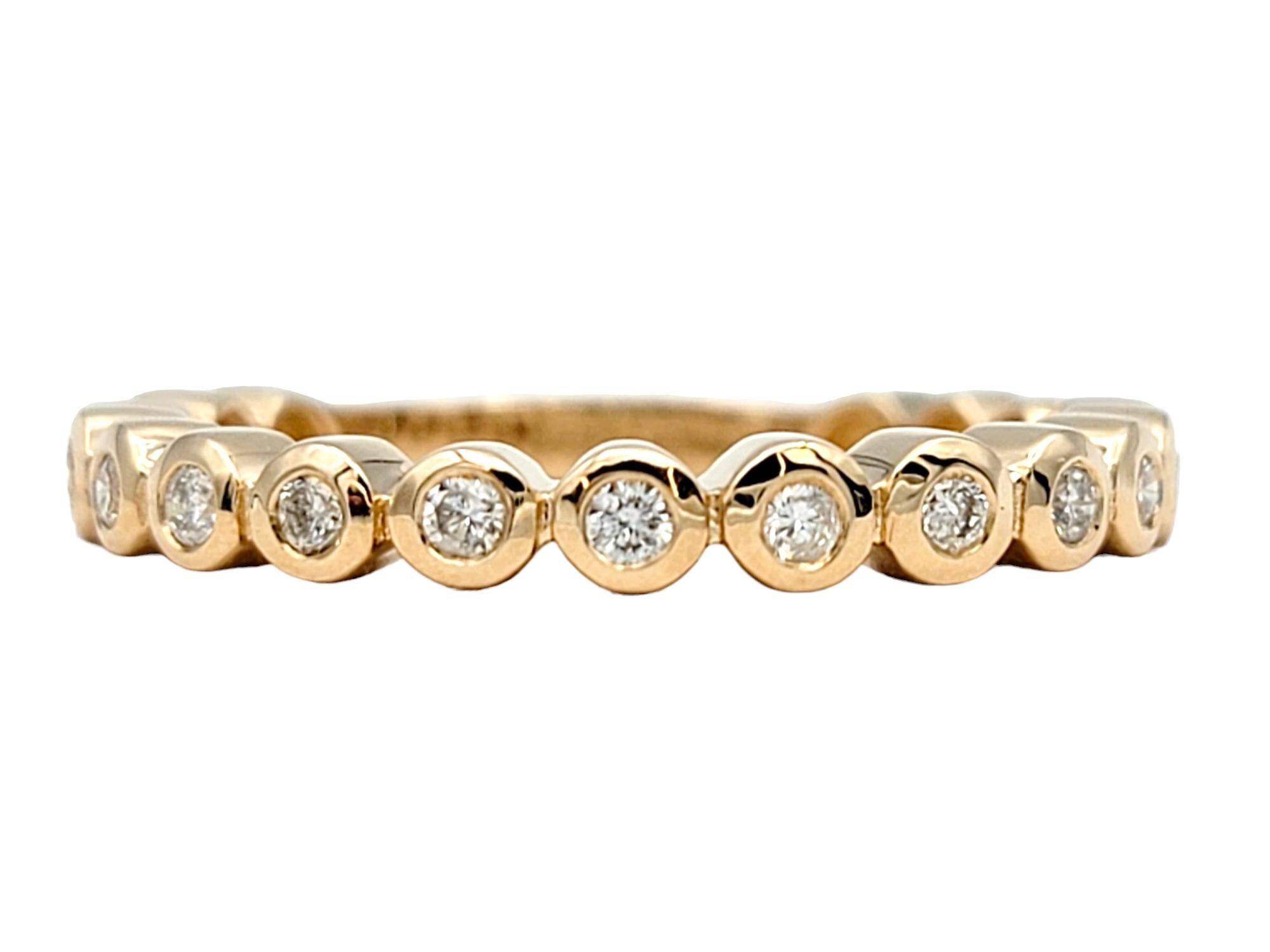 Ring Size: 8 

This chic 14 karat rose gold band ring, a creation by renowned designer, Sonia B., is a delicate masterpiece that blends contemporary elegance with intricate detailing. Its slender design makes it a versatile piece, perfect for