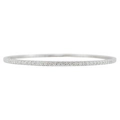 Sonia B Designs 14K White Gold 2.58ct Diamond Full Eternity Bangle Bracelet