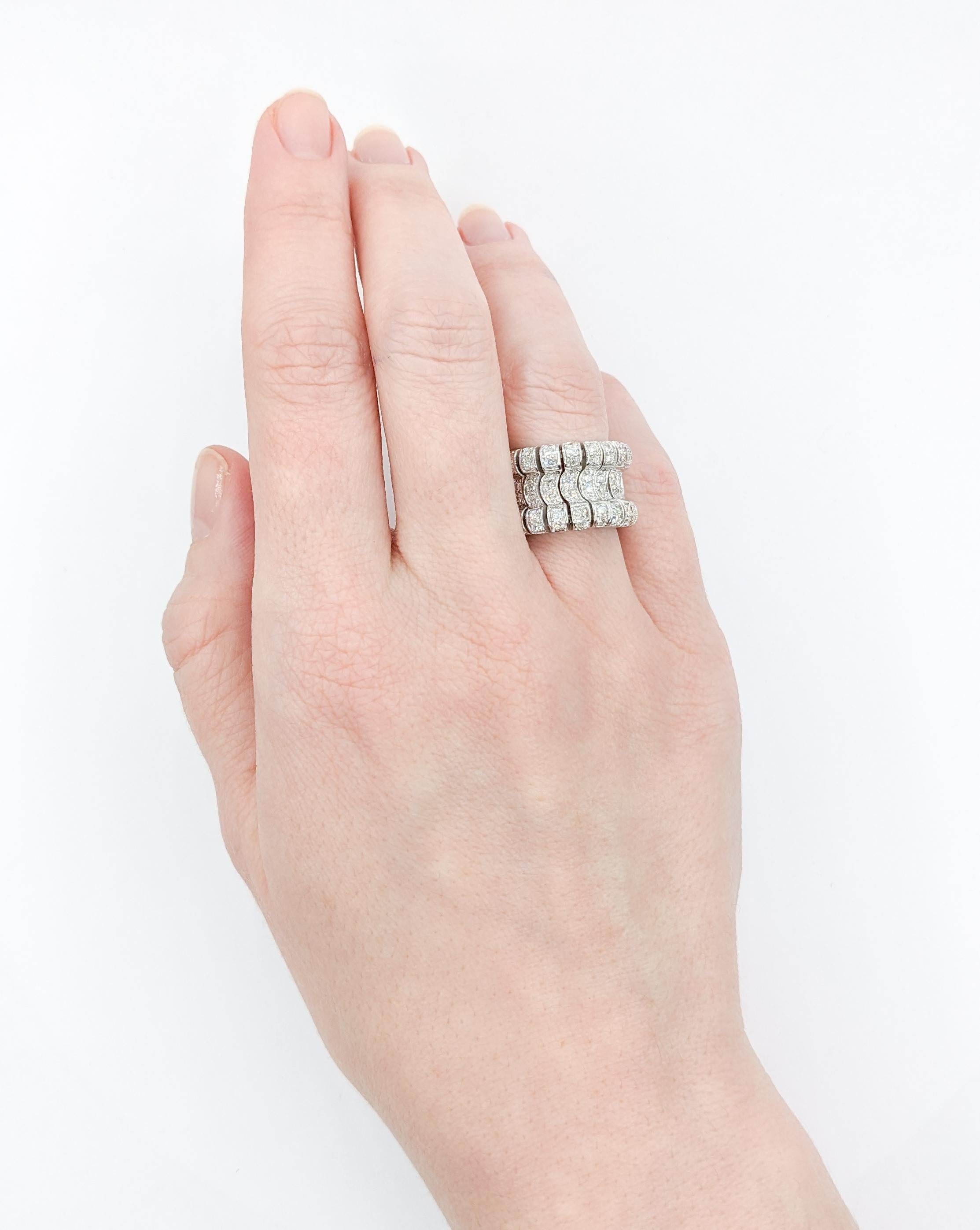 Women's Sonia B Flex Diamond Ring In White Gold For Sale