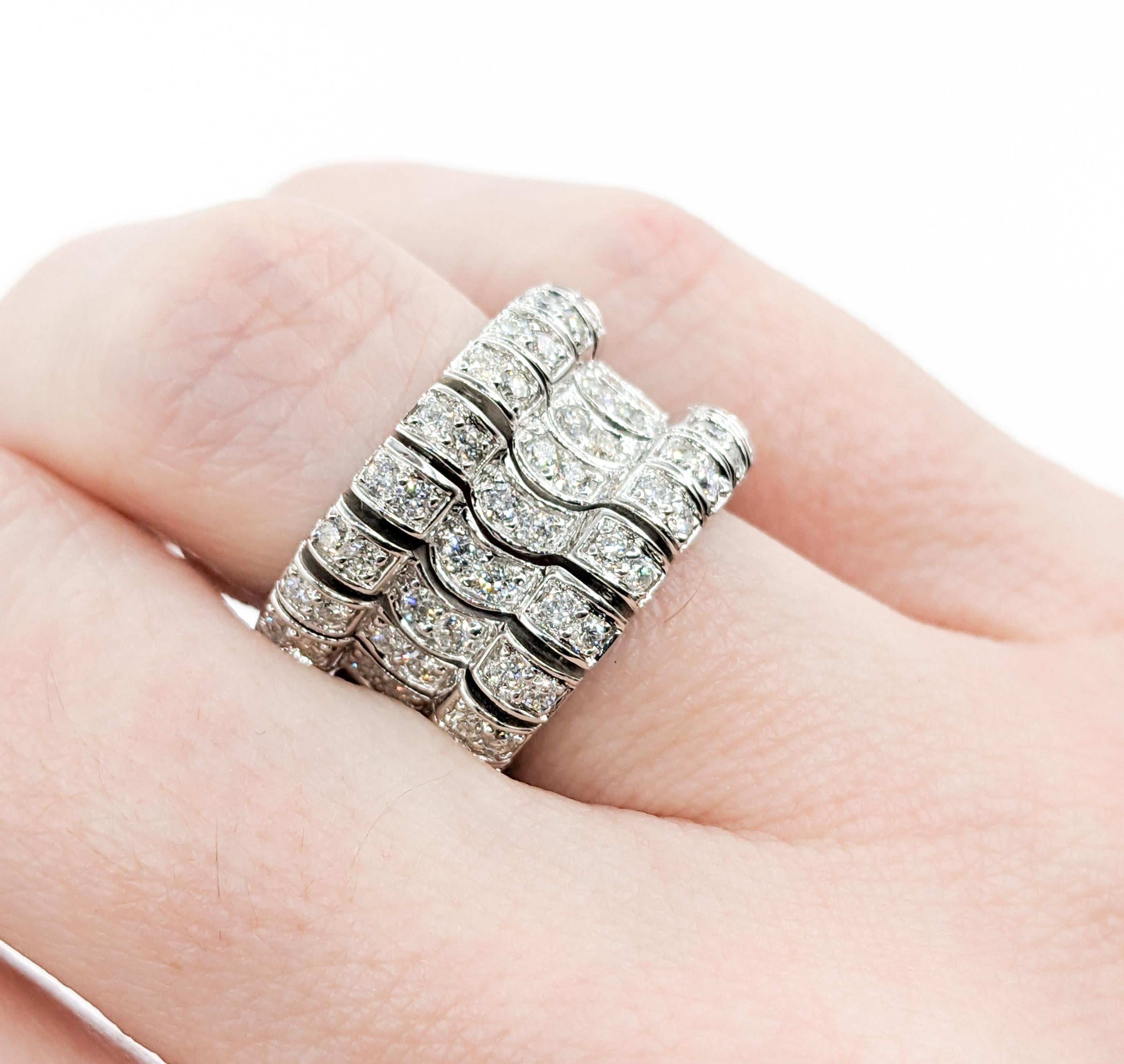 Sonia B Flex Diamond Ring In White Gold For Sale 2