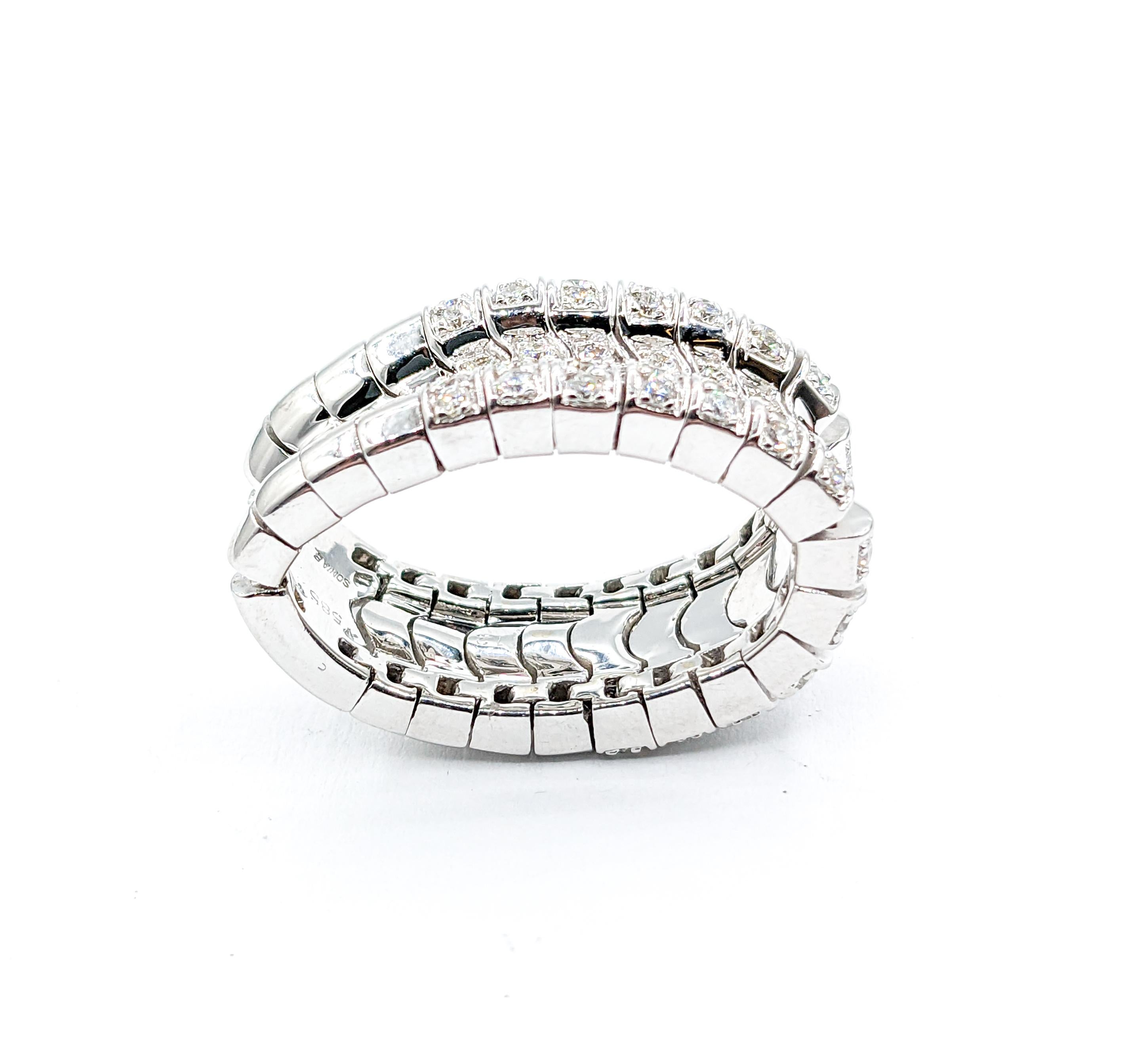 Sonia B Flex Diamond Ring In White Gold For Sale 3