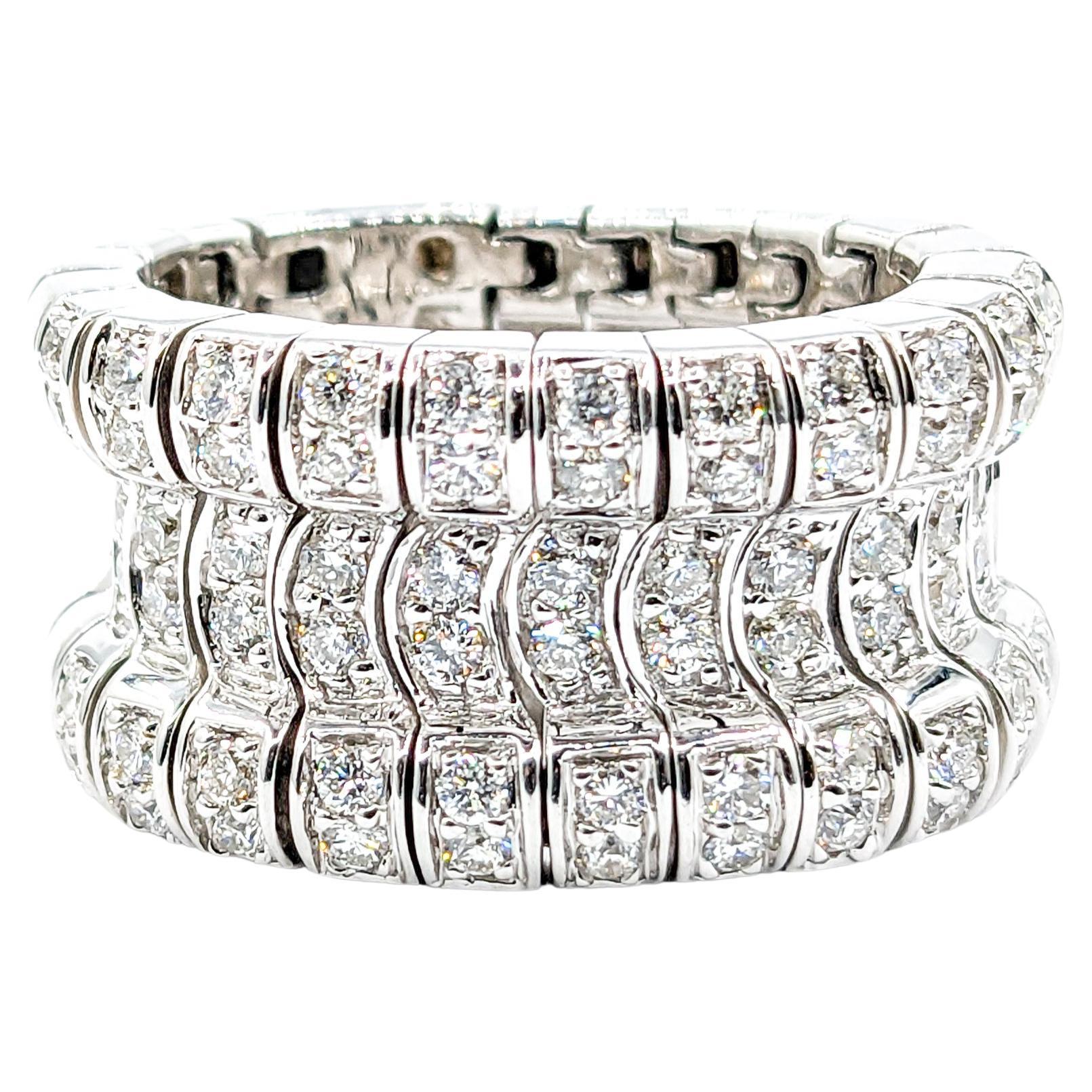 Sonia B Flex Diamond Ring In White Gold For Sale