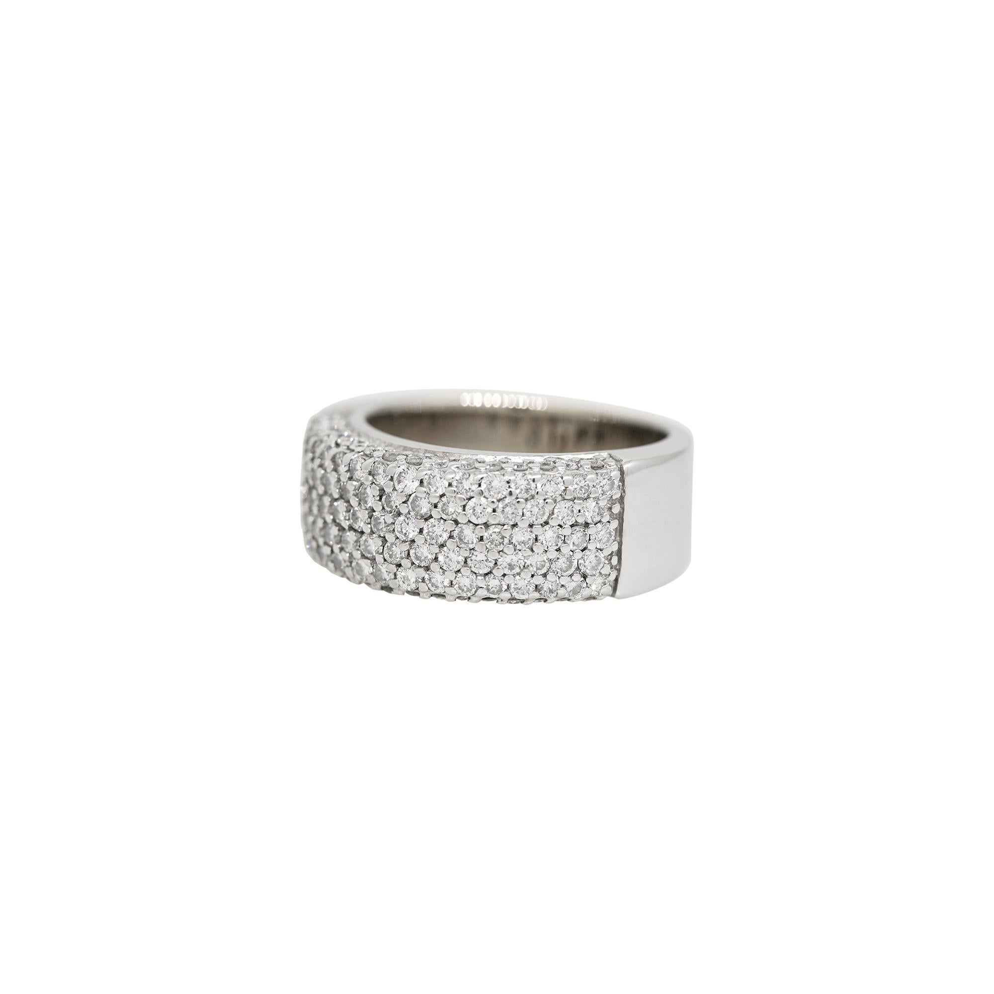 Modern Sonia B. Natural 1.70 Carat Diamond Pave 18-Karat Fashion Ring In Stock For Sale
