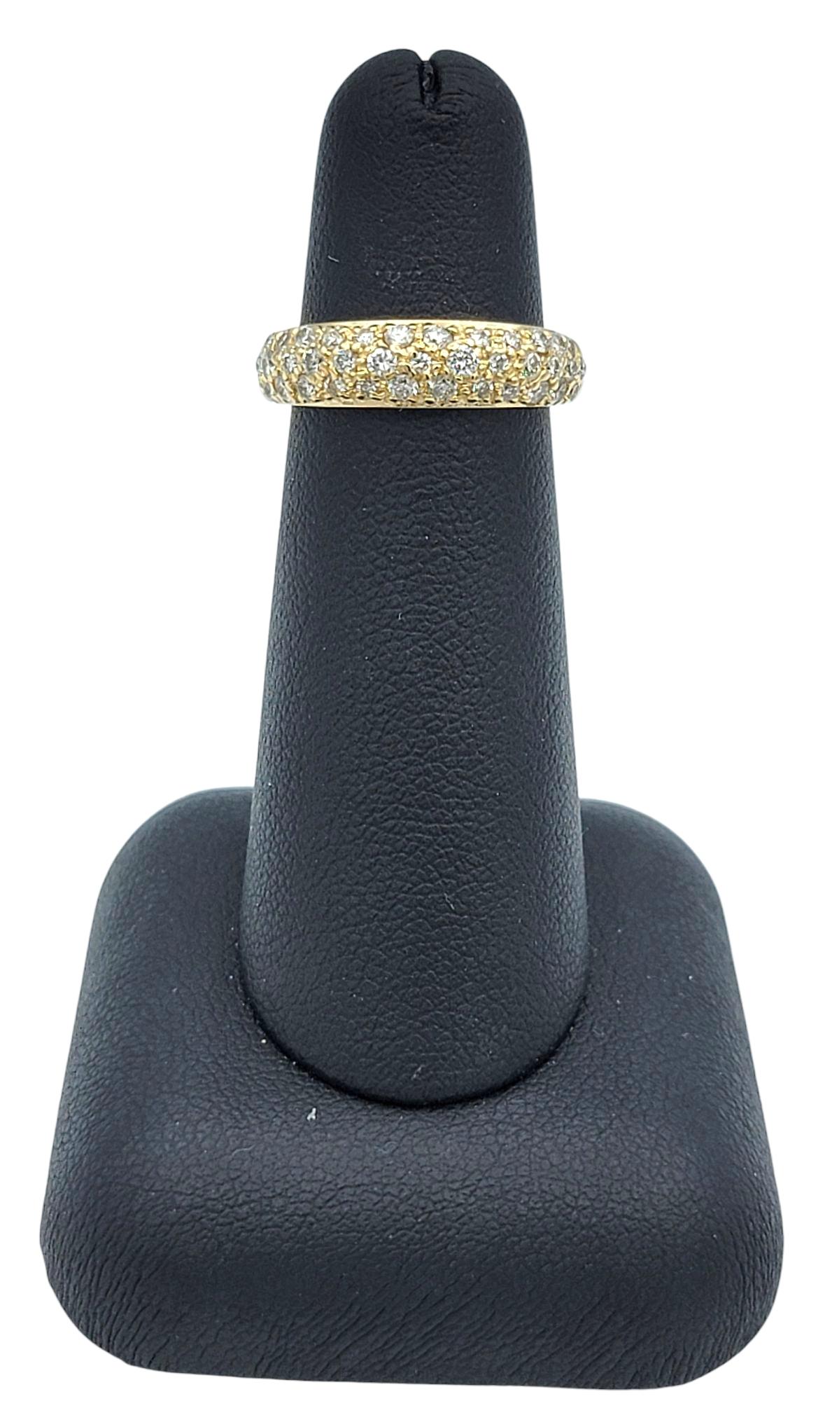 Sonia B Bague en or jaune 14 carats avec pavé de diamants en forme de dôme en vente 5