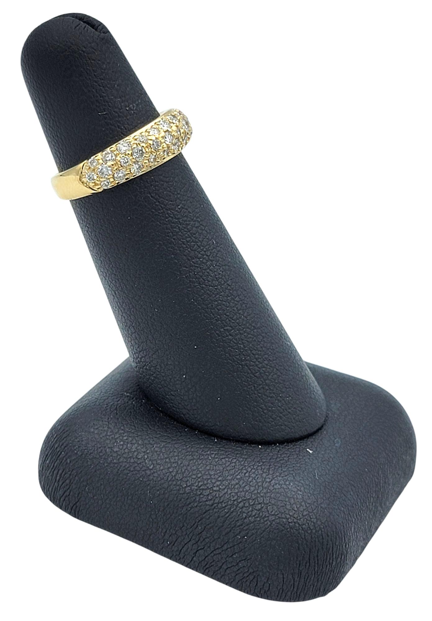 Sonia B Bague en or jaune 14 carats avec pavé de diamants en forme de dôme en vente 6